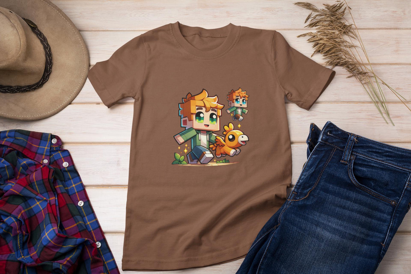 Minecraft Adventure Kids Tee, Cute Graphic Shirt, Children T-Shirt, Quirky Tee, Fun Gaming Enthusiasts Apparel, Back to School Apparel