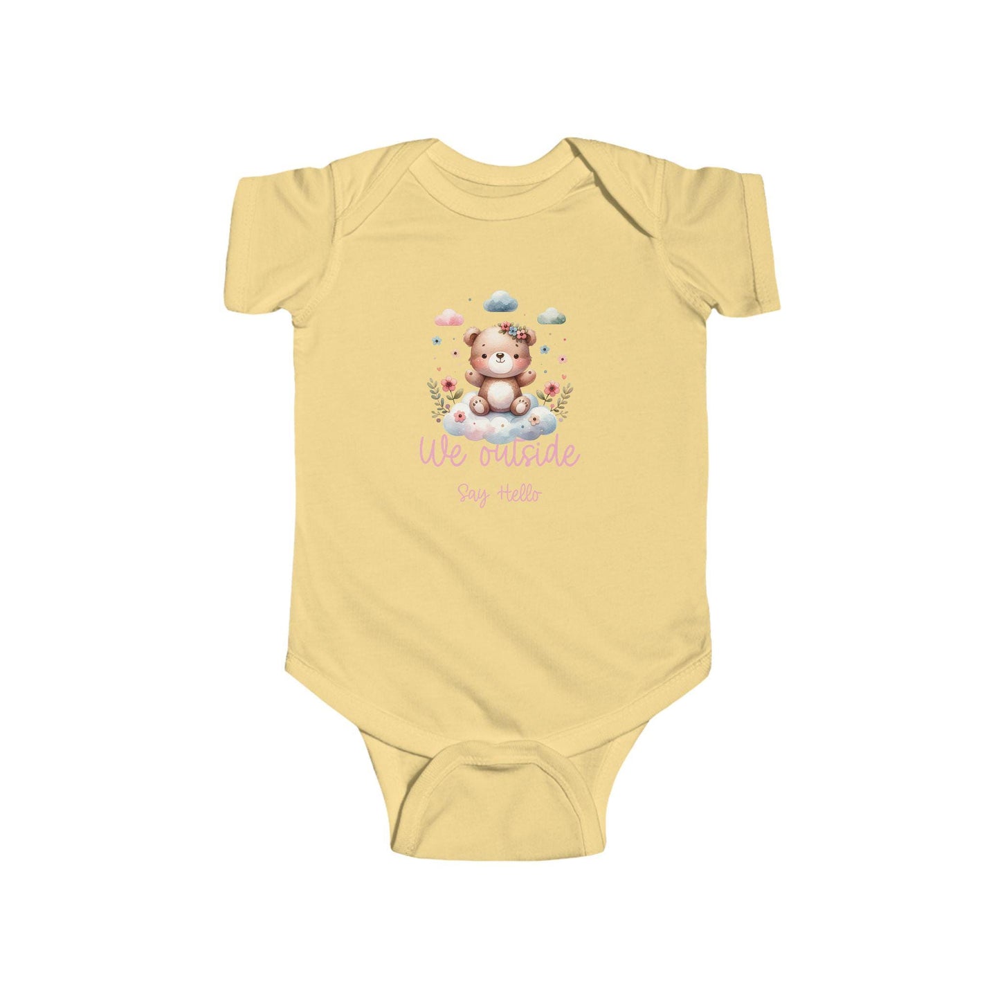 baby Onesie - "We Outside" Baby Suit, Newborn Gift, Toddler Outfit, Baby Shower Gift, Baby Clothes, Spring Wear, Bodysuits for Newborn