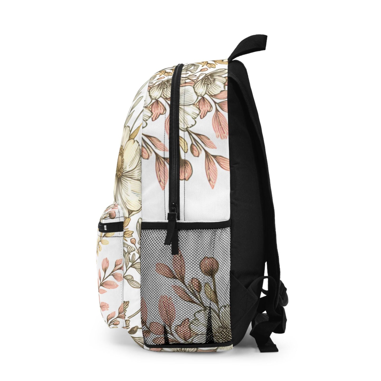 Boho Floral Backpack, Flower School Bag, Flower Print bag, Ideal for Elementary & Middle School Students, Back to School Supply for Students