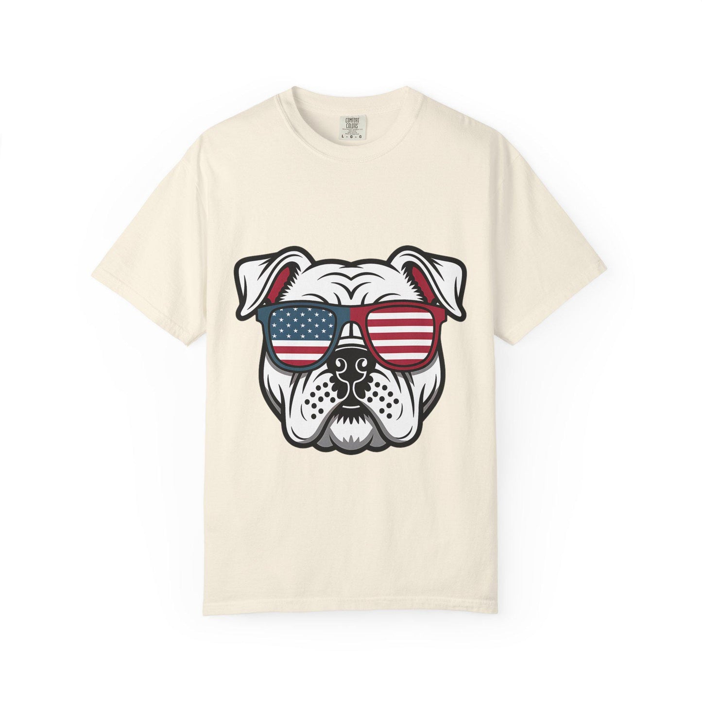 4th of July Pet Bulldog T-Shirt, Men and Women for July 4th, Summer, Independence Day, Red White Blue, Comfort Colors Back to School Apparel