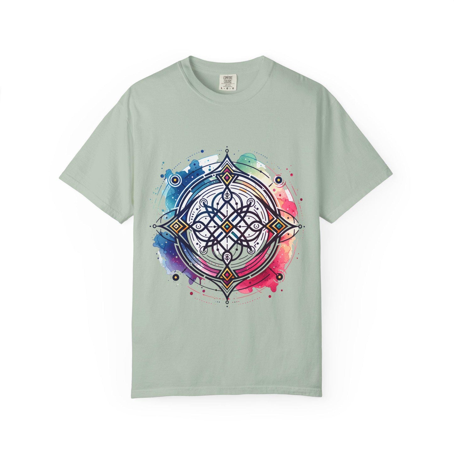 Neodiverse Astro Celestial Neo-Soul T-Shirt, Colorful Mandala Design, Boho Tee, Comfortable Casual Wear, Perfect for Festivals