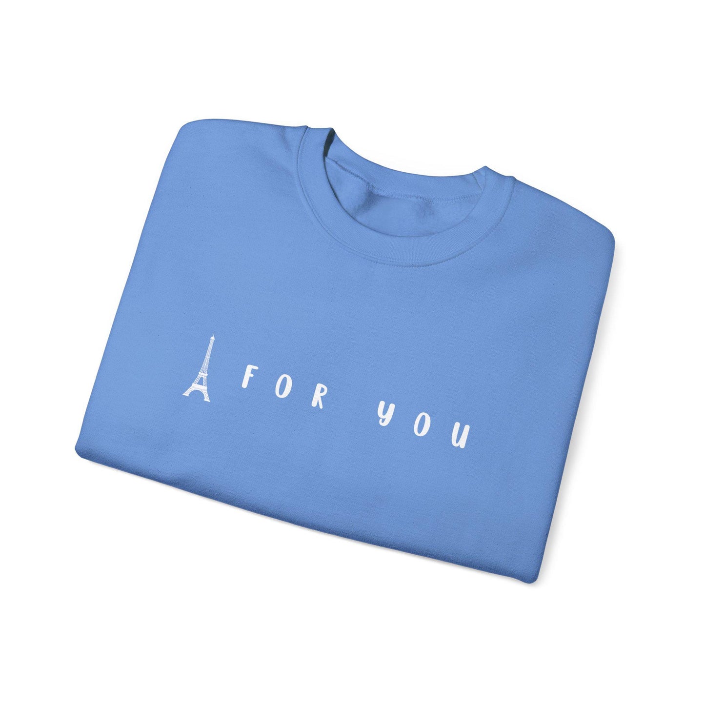 Eiffel in Love Unisex Sweatshirt, Fun Playful Summer Beach Sweatshirt, Flirty French Kiss Top, Paris Vacation Shirt, Parisian for Him/Her