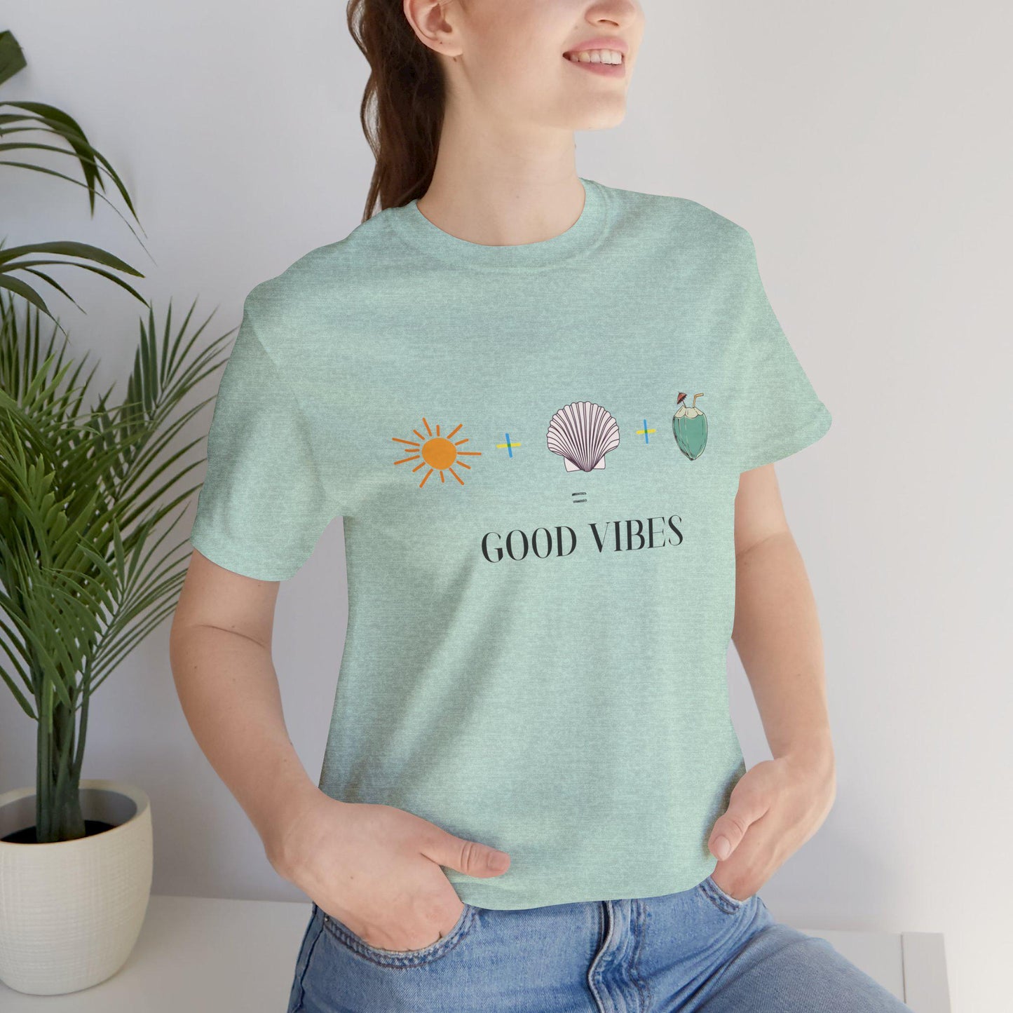 Good Vibes Unisex Tee | Beach Lover T-Shirt, Summer Essentials, Gift for Friends, Casual Wear, Eco-Friendly Fashion
