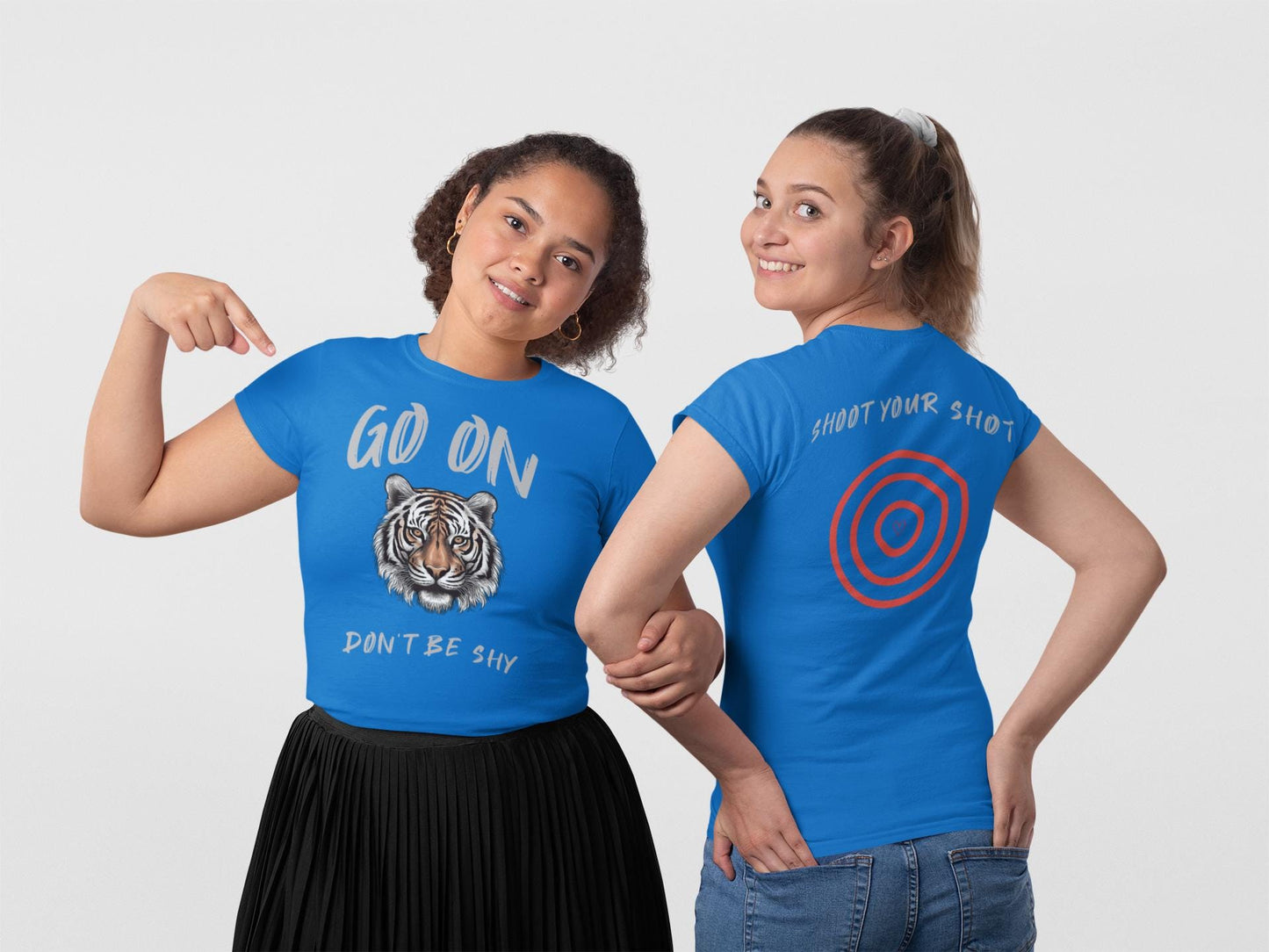 Go On Tiger Graphic Tee - Unisex Short Sleeve Shirt, Motivational Apparel, Animal Lover Gift, Casual Wear, Trendy T-Shirt, Flirty Fun Tee
