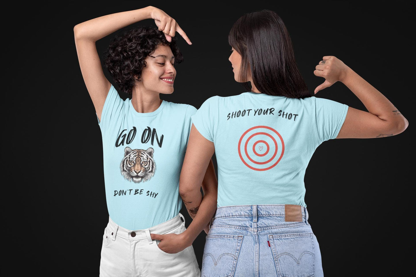 Go On Tiger Graphic Tee - Unisex Short Sleeve Shirt, Motivational Apparel, Animal Lover Gift, Casual Wear, Trendy T-Shirt, Flirty Fun Tee