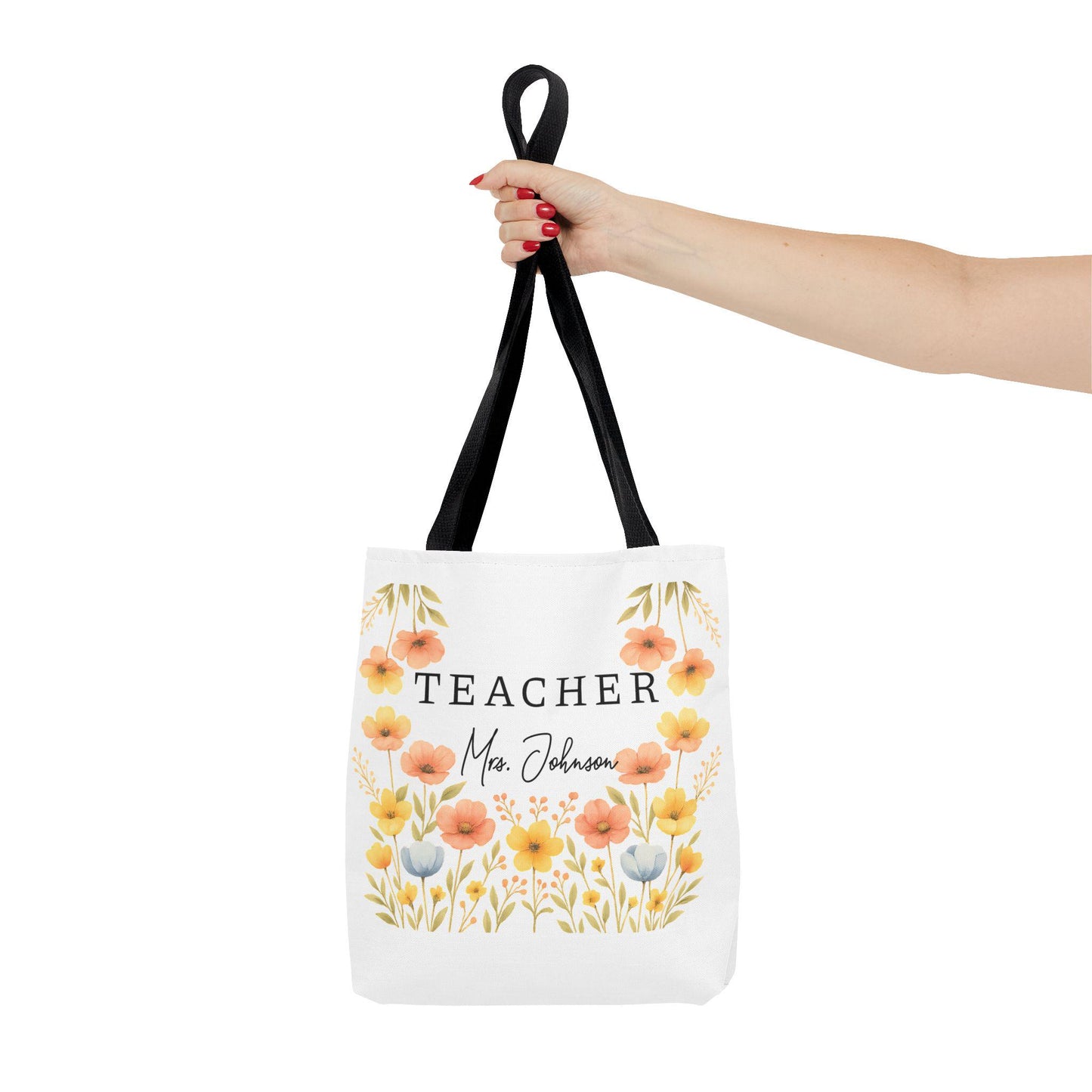 Personalized Teacher Name Tote Bag - Perfect Gift for Educators, Back to School, Classroom Essential, Teacher Appreciation, Eco-Friendly Bag