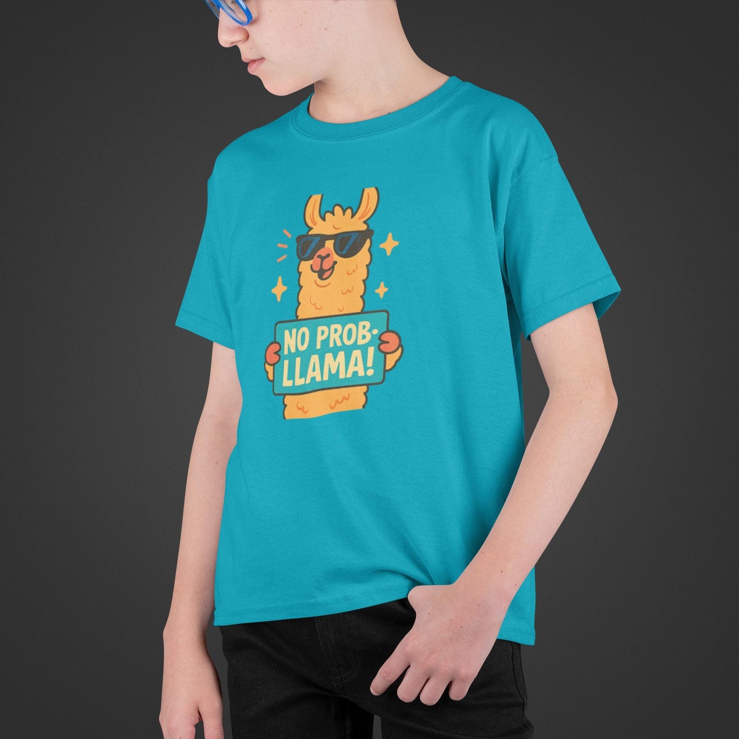 Kids Llama T-Shirt - Fun Cotton Tee for Playful Children, Birthday Parties, Summer Outfits, Casual Animal Lovers Tee, Back to School Apparel