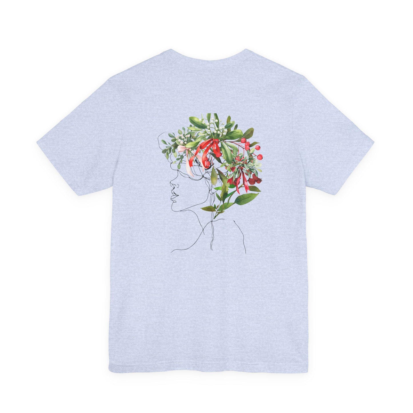 Floral Silhouette T-Shirt - Casual Spring Summer Fall Wear, Gift for Nature Lovers, Art Tee, Unisex Graphic Tee, Spring Fashion