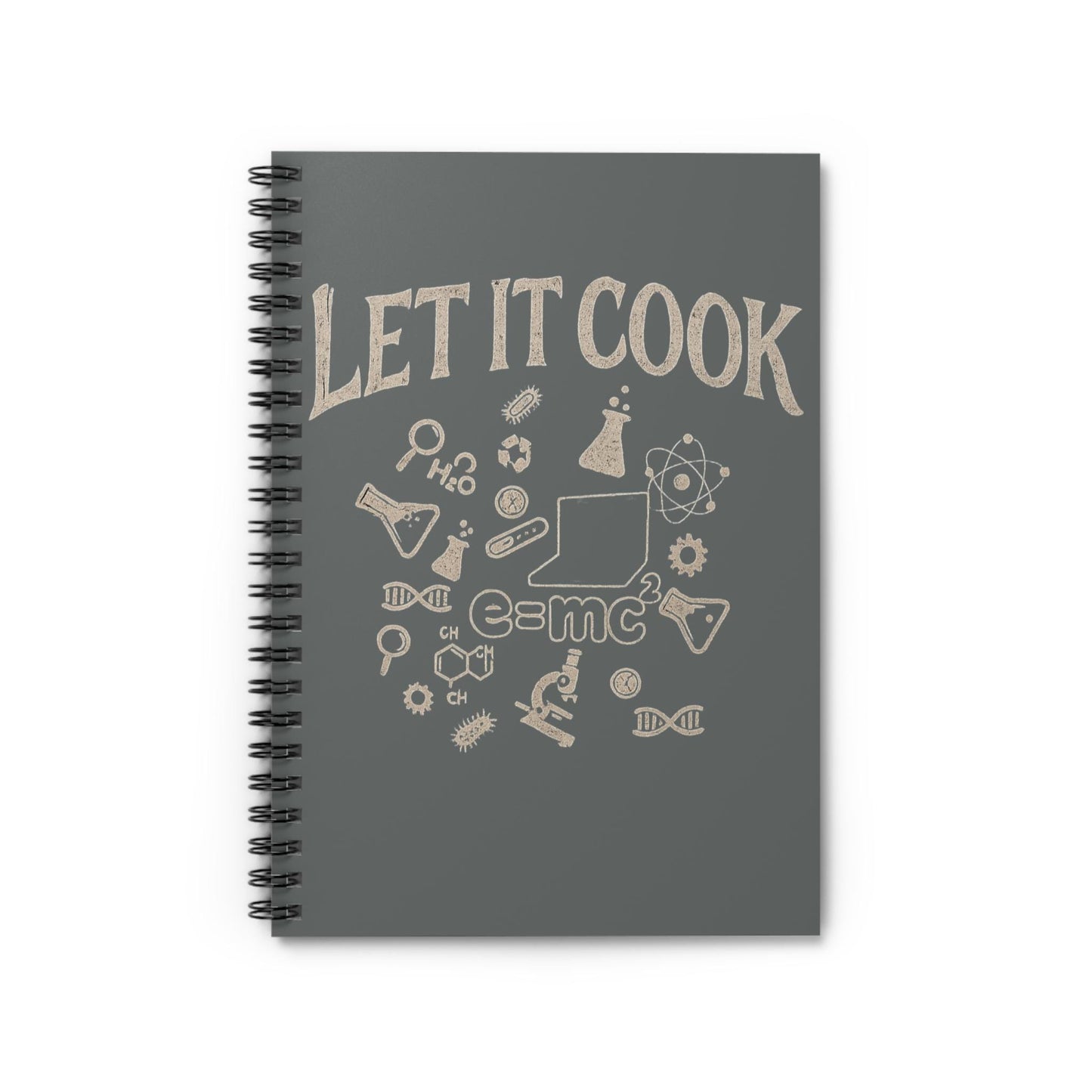 Science Lab Spiral Notebook, Chemistry Journal for Students Teachers STEM Gift Cute, Study Notes Planner Back to School Laboratory Scientist