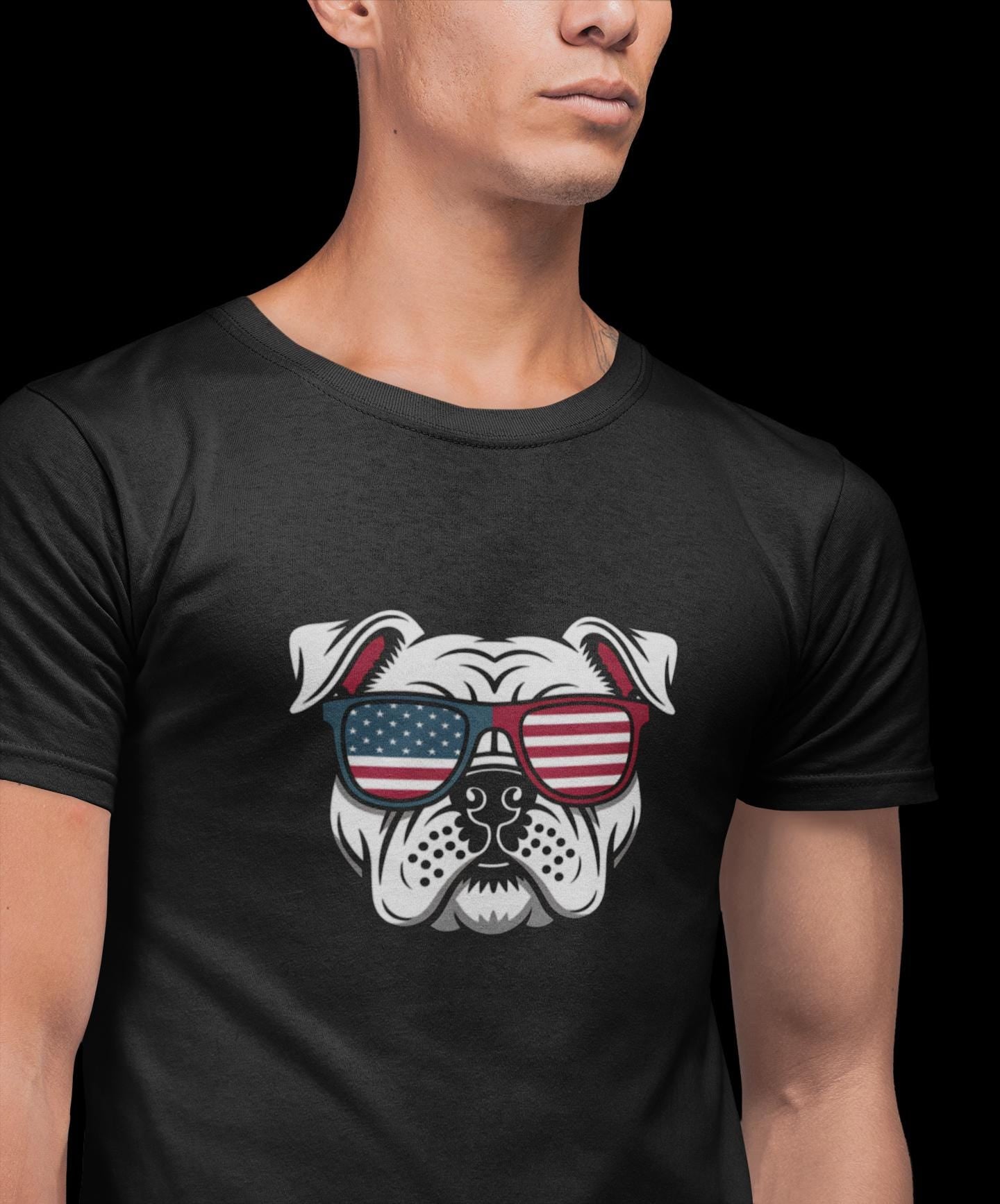 4th of July Pet Bulldog T-Shirt, Men and Women for July 4th, Summer, Independence Day, Red White Blue, Comfort Colors Back to School Apparel