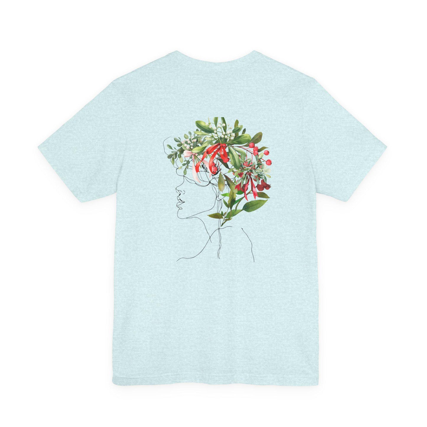Floral Silhouette T-Shirt - Casual Spring Summer Fall Wear, Gift for Nature Lovers, Art Tee, Unisex Graphic Tee, Spring Fashion