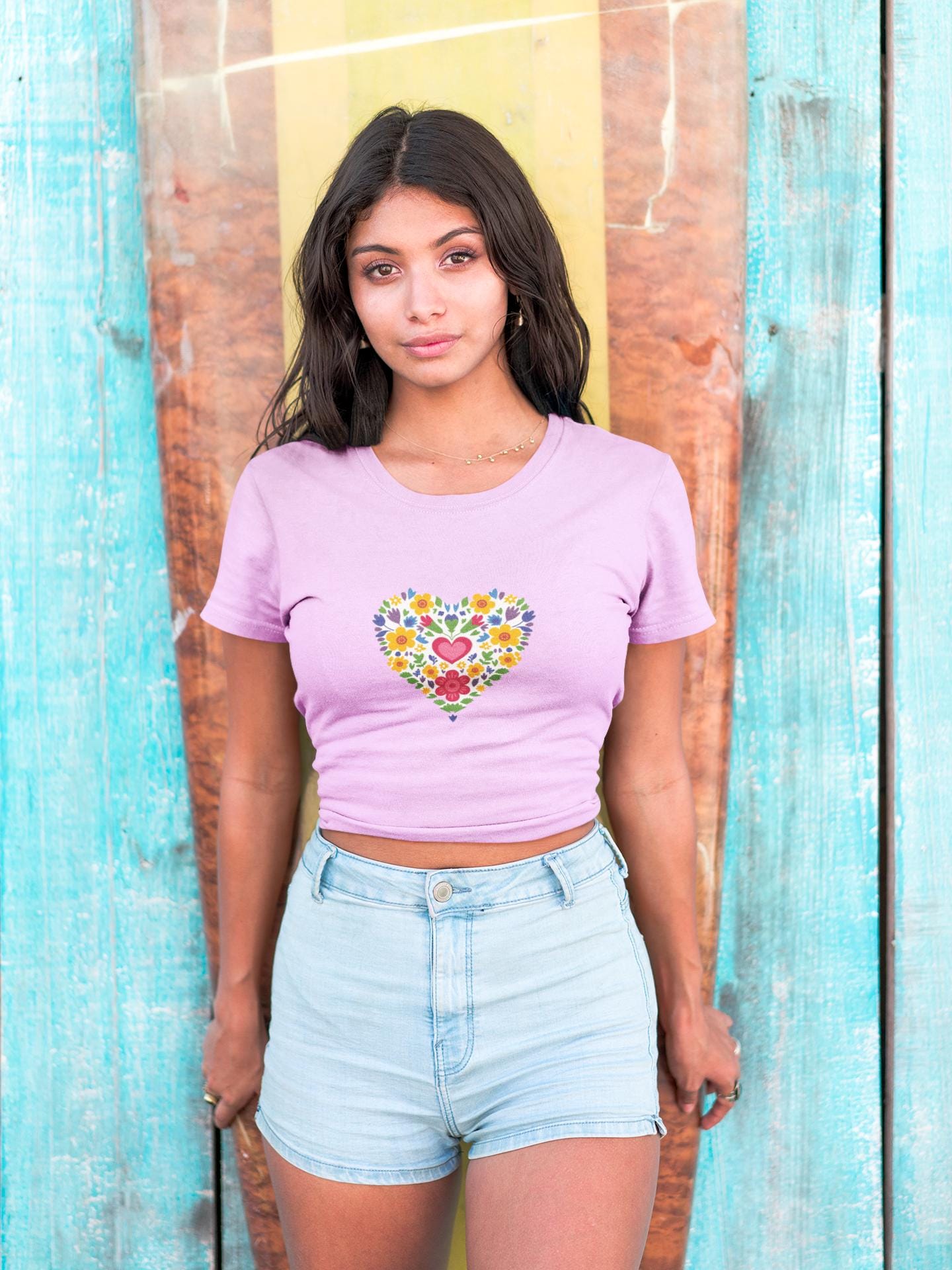 Floral Heart Unisex T-Shirt, Colorful Graphic Tee for Nature Lovers, Perfect for Spring Parties, Mother's Day Gift, Casual Everyday Wear