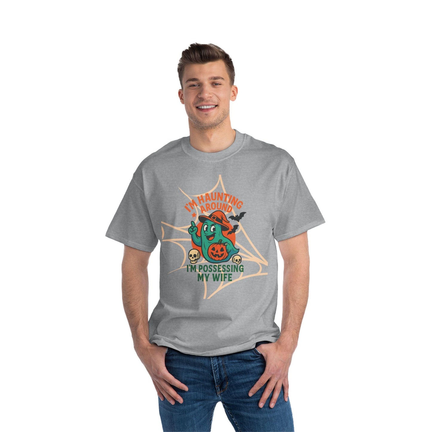 Spooky Humor T-Shirt, Halloween Tee, Ghost Graphic Shirt, Funny Couple Shirt, Haunting Apparel, Halloween Couple Cheating Meme T-Shirt