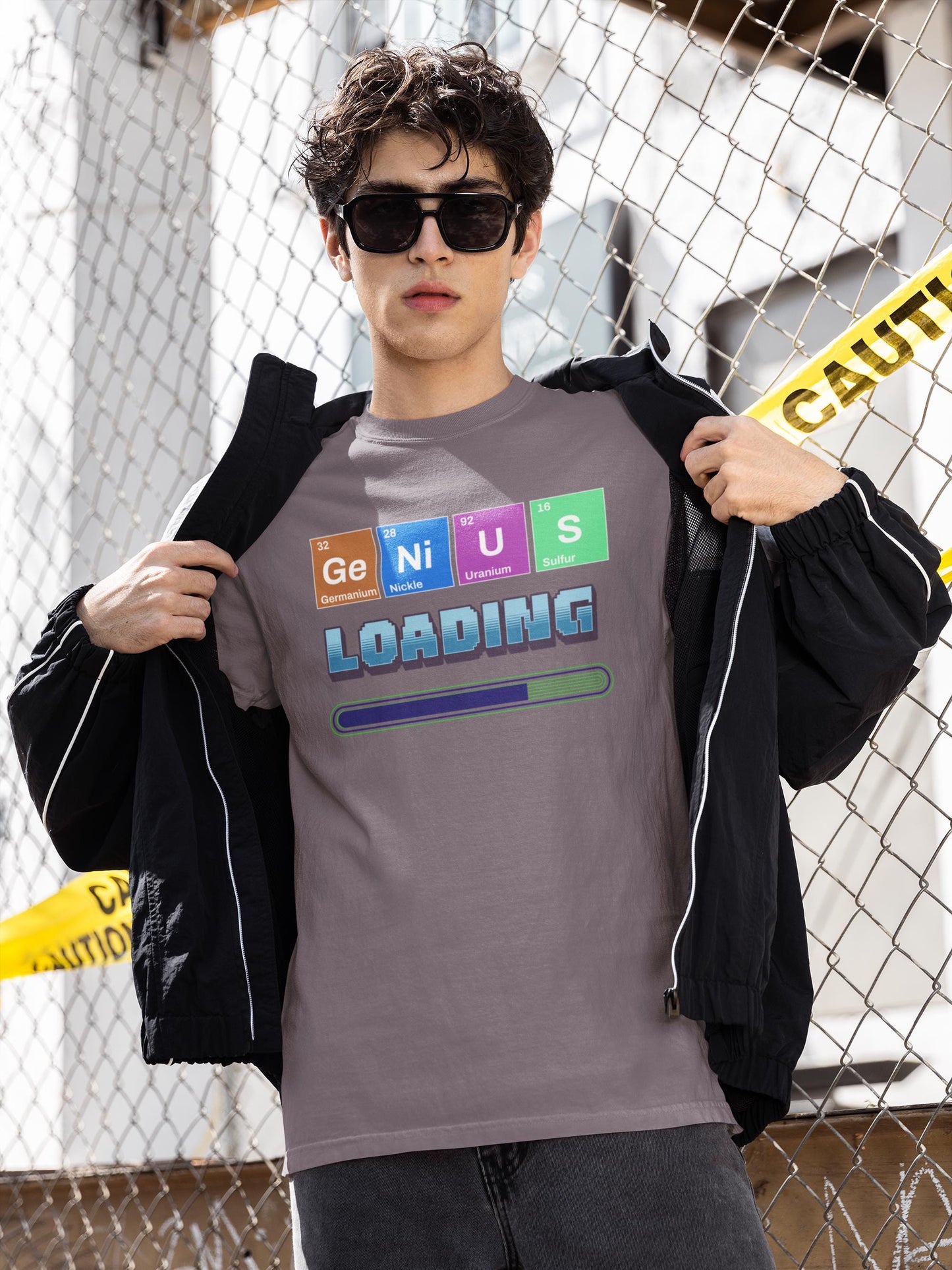 Genius Loading T-Shirt, Funny Science Shirt, Graphic Tee Gift for Students, Comfort Colors Casual Wear, Fun Back to School Nerdy Tee, Unisex