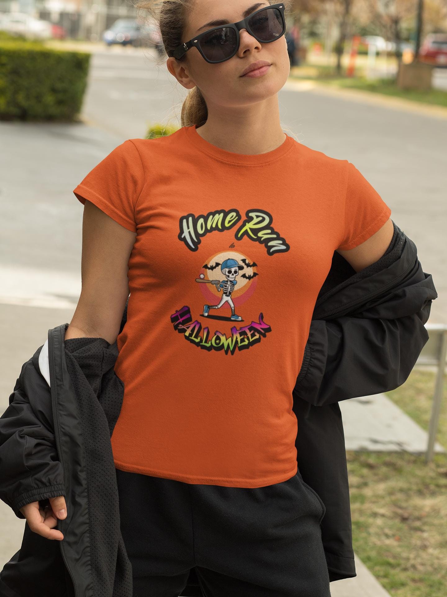 Summerween Baseball T-Shirt, Halloween Home Run Tee, Funny Monster Beach Party, Spooky Baseball Tee, Trendy Summer Tee, Halloween Baseball