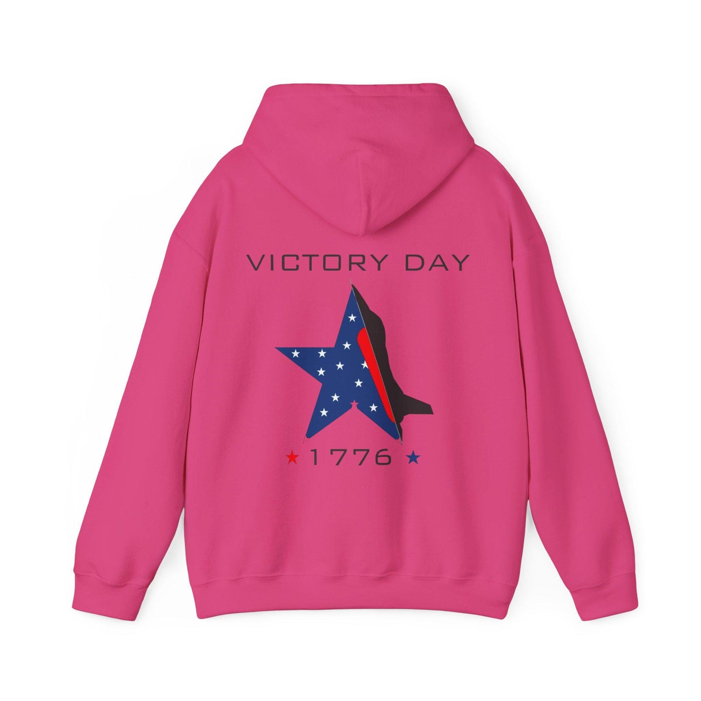Victory Day Hoodie, Patriotic Sweatshirt, Comfy Casual Wear, Gift for Veterans, Independence Day Apparel, American Pride, Red White Blue
