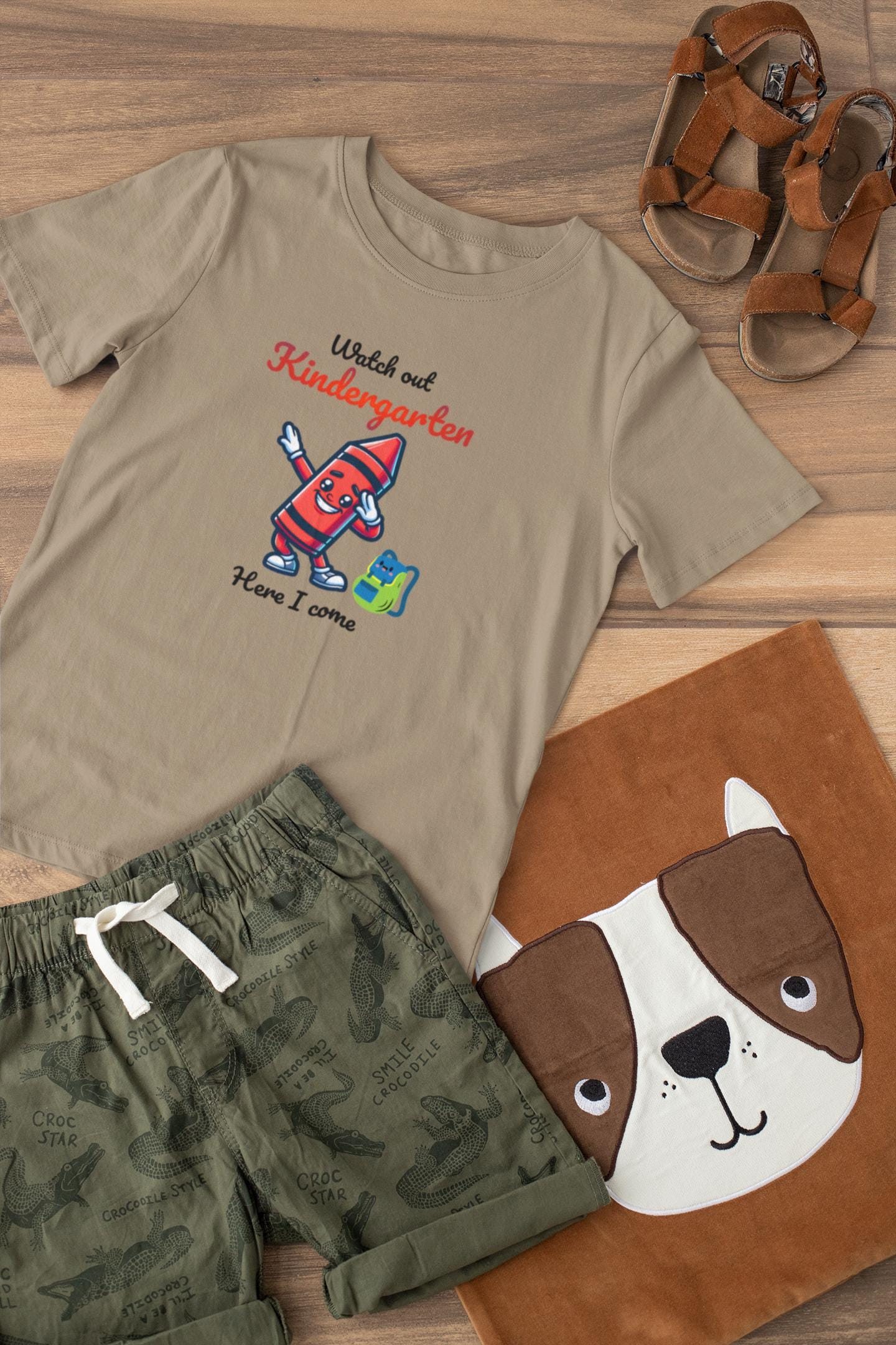 Kindergarten-bound Toddler Tee, Watch Out Kindergarten Shirt, Kids Educational T-Shirt, Preschool Tee, Back to School Apparel