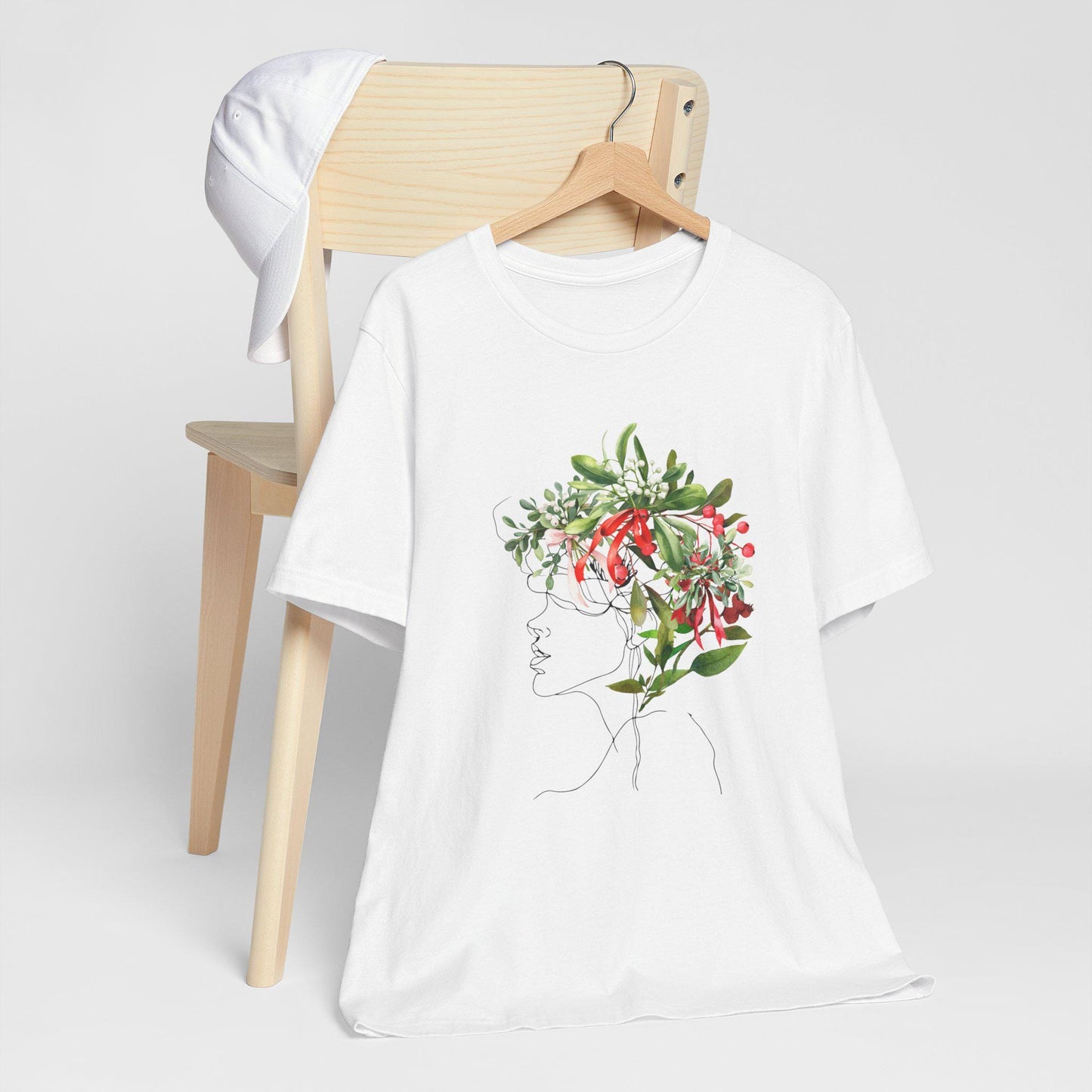 Floral Silhouette Tee, Bohemian Style Shirt, Nature Lover Gift, Spring Fashion, Casual Spring Summer Fall Wear, Eco-Friendly T-Shirt