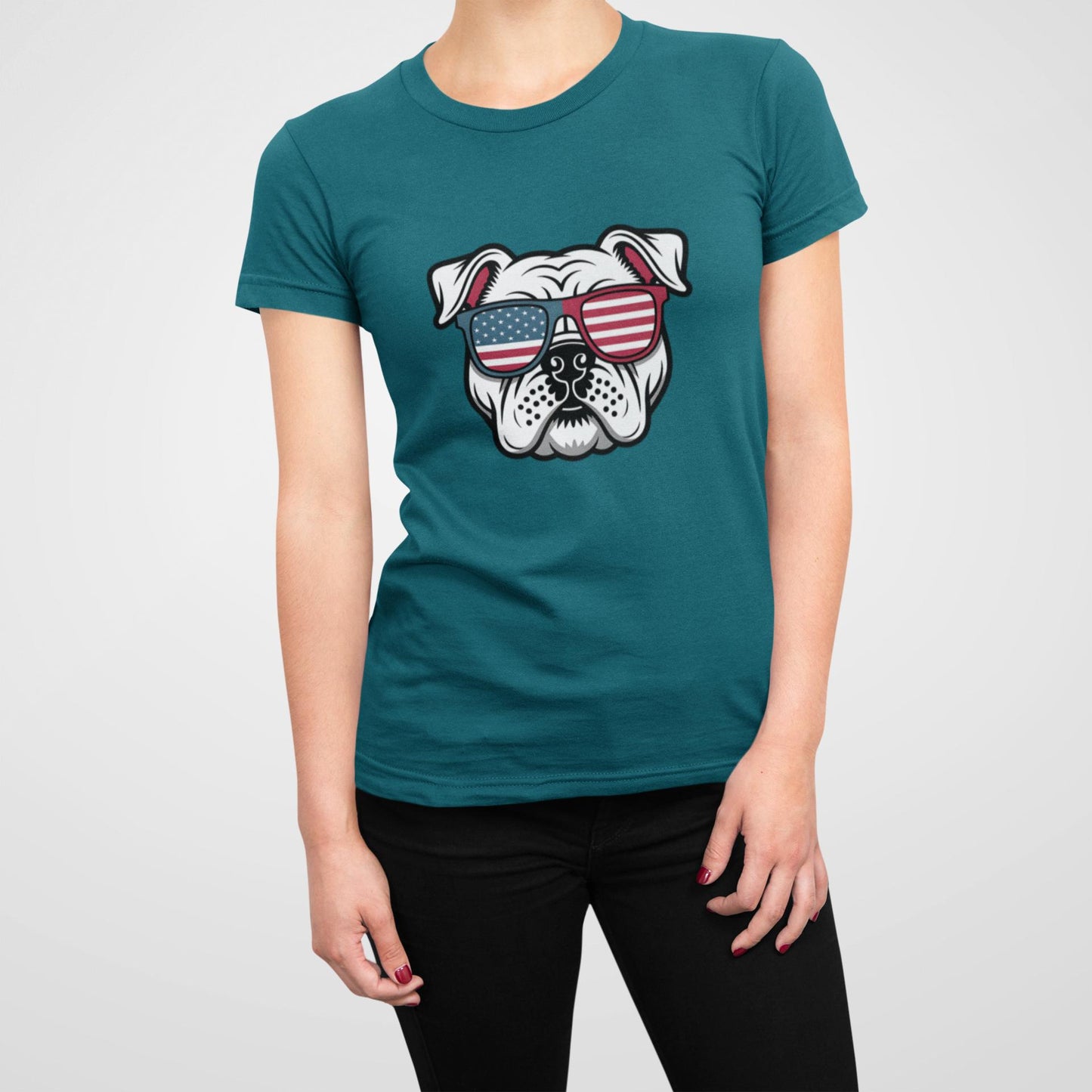 4th of July Pet Bulldog T-Shirt, Men and Women for July 4th, Summer, Independence Day, Red White Blue, Comfort Colors Back to School Apparel
