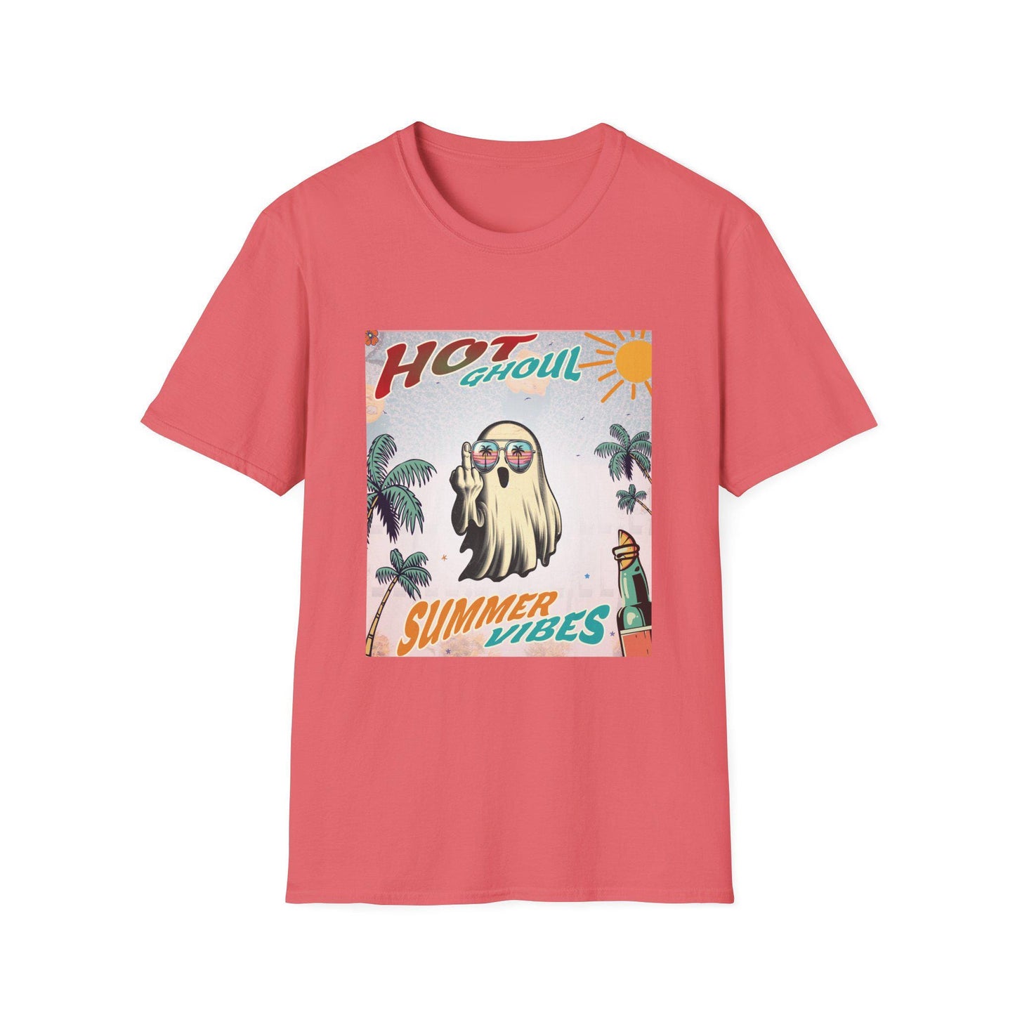 Summerween Ghost T-Shirt, Halloween Ghost TShirt, Funny Ghost Beach Party Tee, Spooky Ghost Tee, Trendy Summer Tee, Halloween Ghost TShirt,
