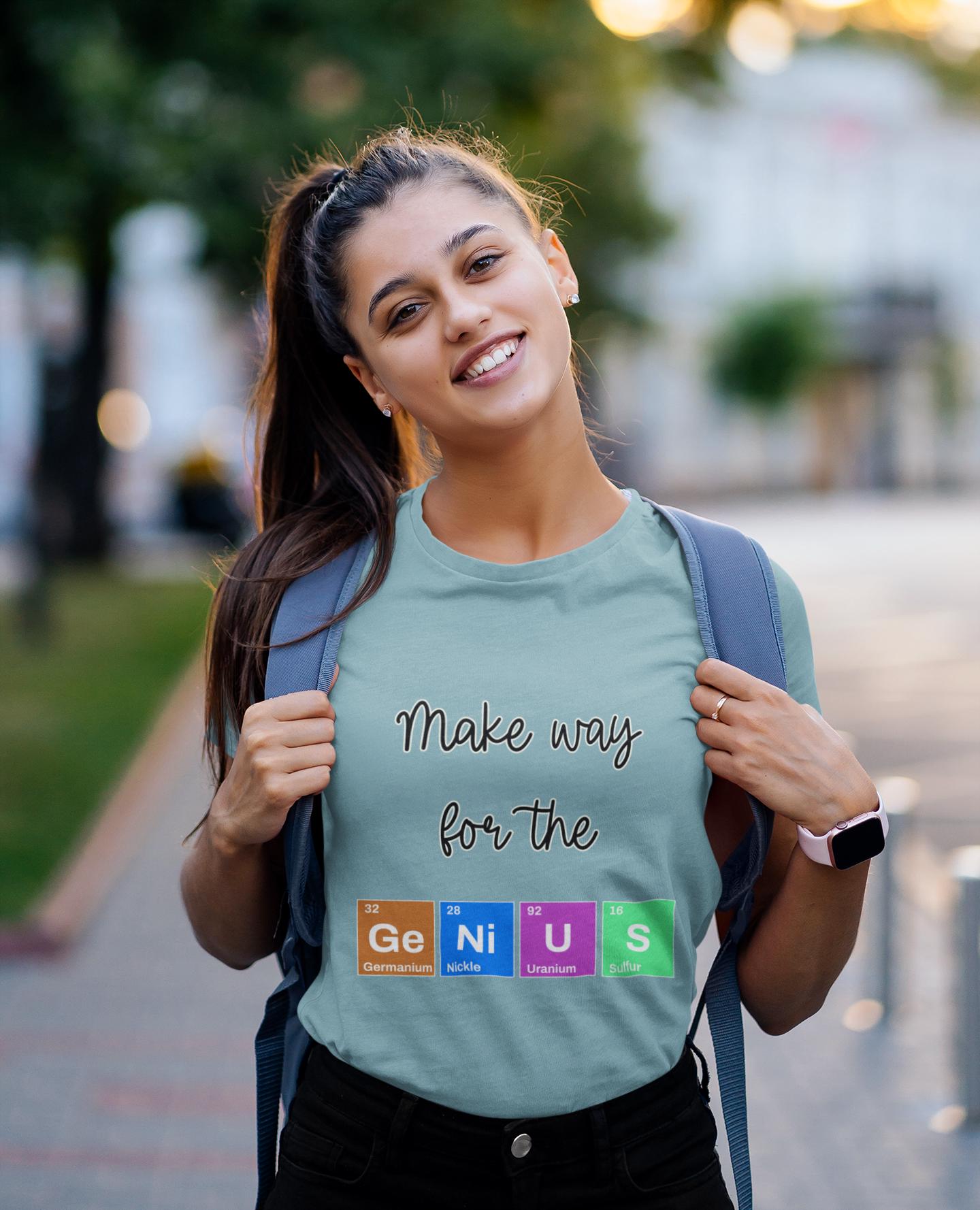 Make Way for the Genius Youth T-Shirt, Fun Youth Science Inspired T-Shirt, Back To School Teacher Student Shirt, First Day Of School Shirts