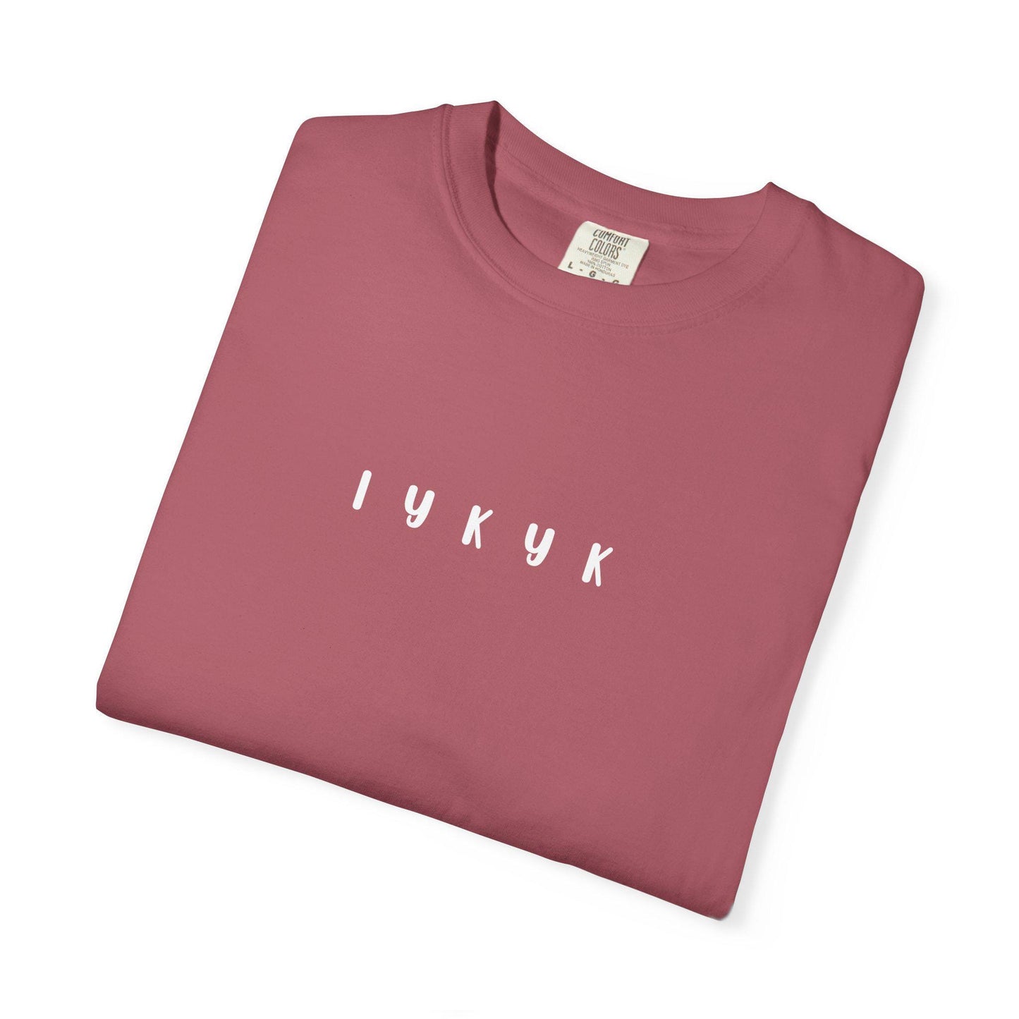 T-Shirt, Fun Playful Gen Z Slang Words Trendy Tee, Iykyk Day to Day Lingo Shirt, Unisex Garment-Dyed Top, Catchy Hipster Graphic Tee, Cool