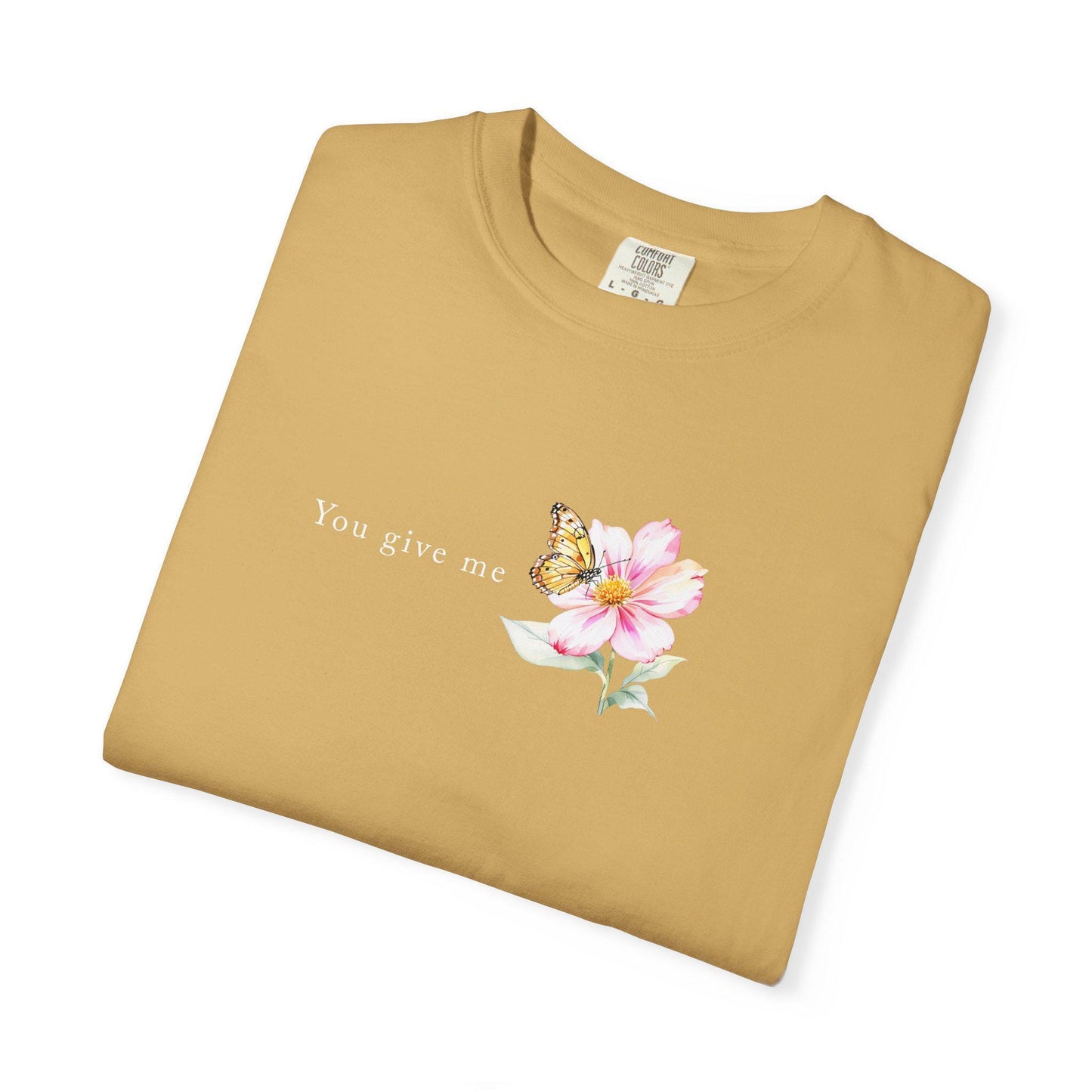 Whimsical Floral Butterfly T-Shirt, Nature Lover Shirt, Everyday Casual Tee, Gift for Her, Spring Fashion Top, Eco-friendly Apparel