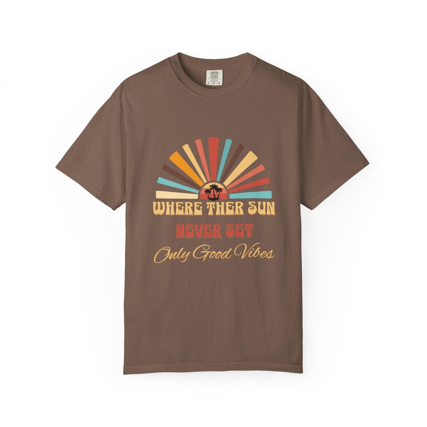 Sunshine Shirt, Summer Vibe Shirt, Everyday Comfort Colors, Only Good Vibes, Retro Sunset Rays Shirt, Weekend Style To, Unisex Casual Wear