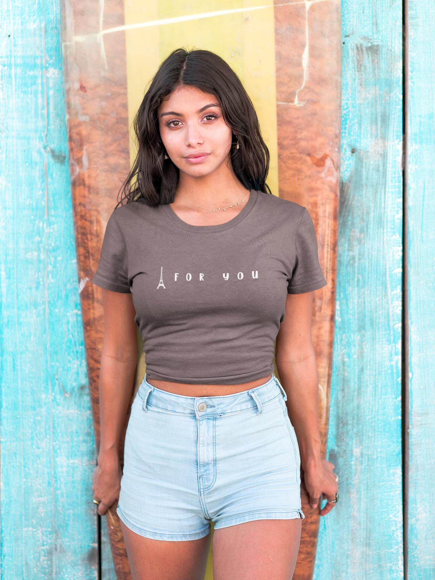 Eiffel in Love Unisex Tee, Fun Playful Summer Beach Tshirt, Flirty French Kiss Top, Paris Vacation Shirt, Romantic Graphic Tee for Him or