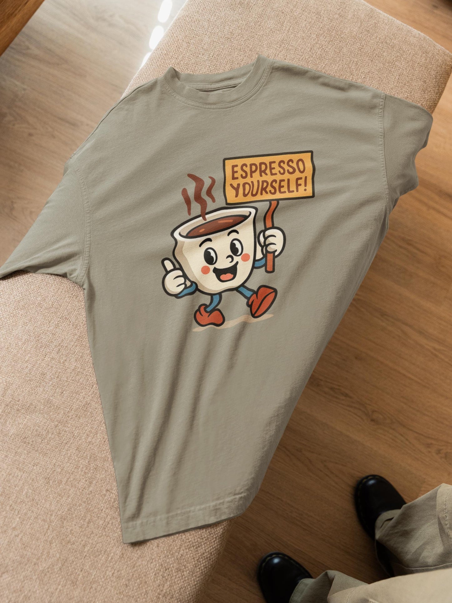 Espresso Yourself T-Shirt, Fun Coffee Tee, Casual Tee for Baristas, Quirky Drink Humor Tee, Espresso Espresso Drinker Gift, Iced Espresso