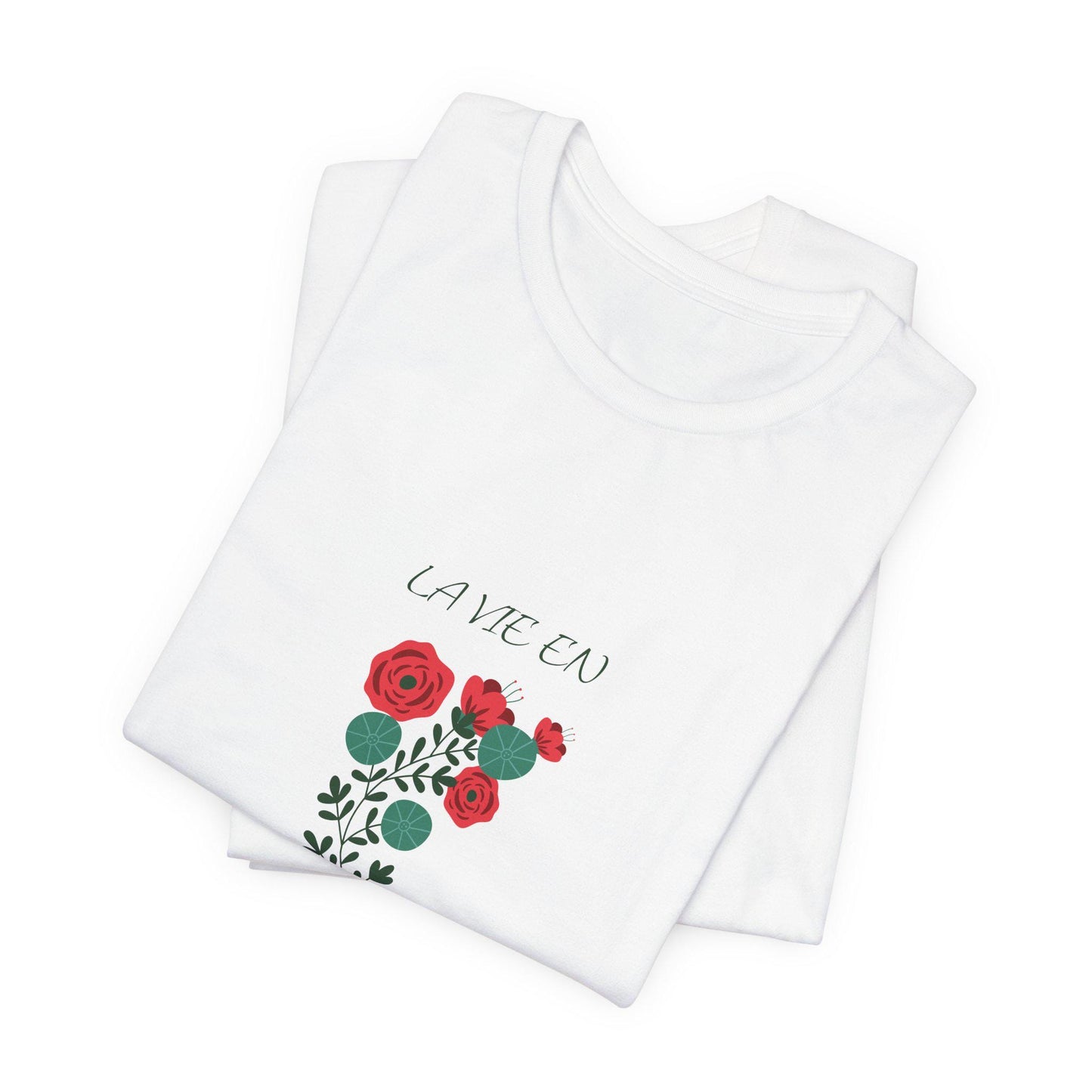 Floral Unisex Tee with Romantic Vibes, Perfect for Casual Spring Fall Summer Wear, Gifts, Valentine's Day, Plant Lovers, Everyday Style