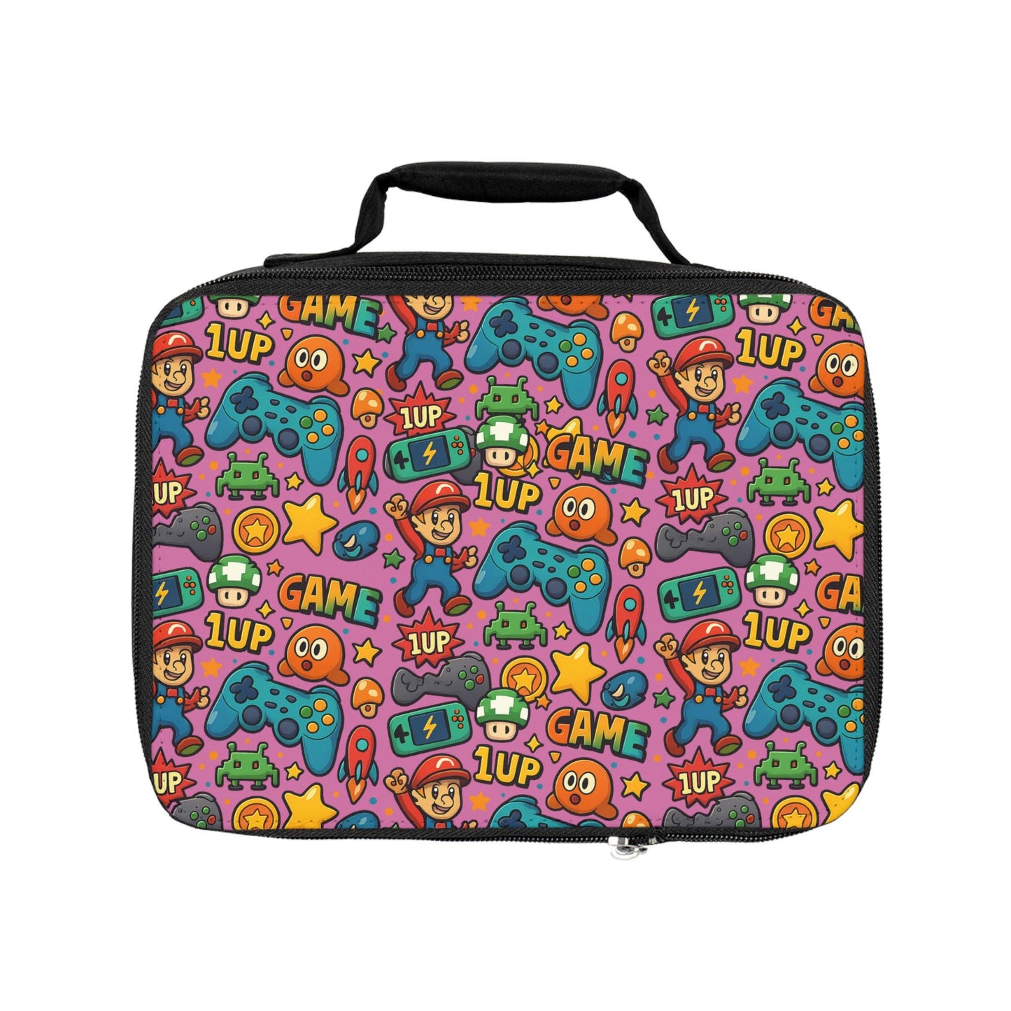 Video Game Lunch Bag - Perfect for Back to School, Picnics, and Playdates, Gamer Enthusiast Lunch Bag, School Lunch Bag for Girls & Boys