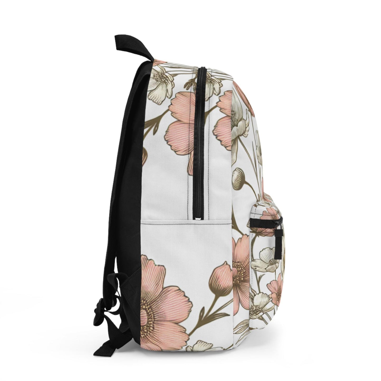 Boho Floral Backpack, Flower School Bag, Flower Print bag, Ideal for Elementary & Middle School Students, Back to School Supply for Students