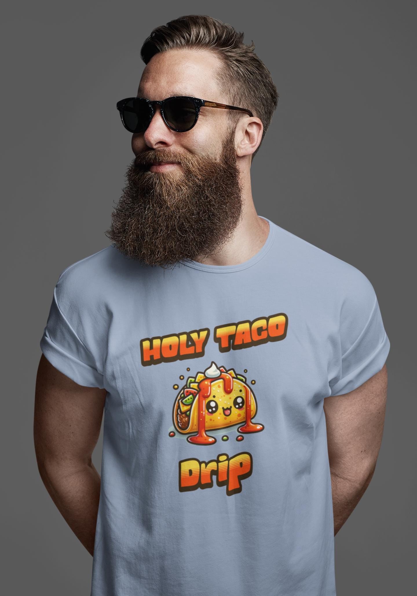 Holy Taco Drip Party Unisex T-shirt, Funny Foodie Cinco De Mayo Tee, Taco Squad Shirt, Friends Gift, Taco Graphic Tee, Mexican Fiesta Shirt