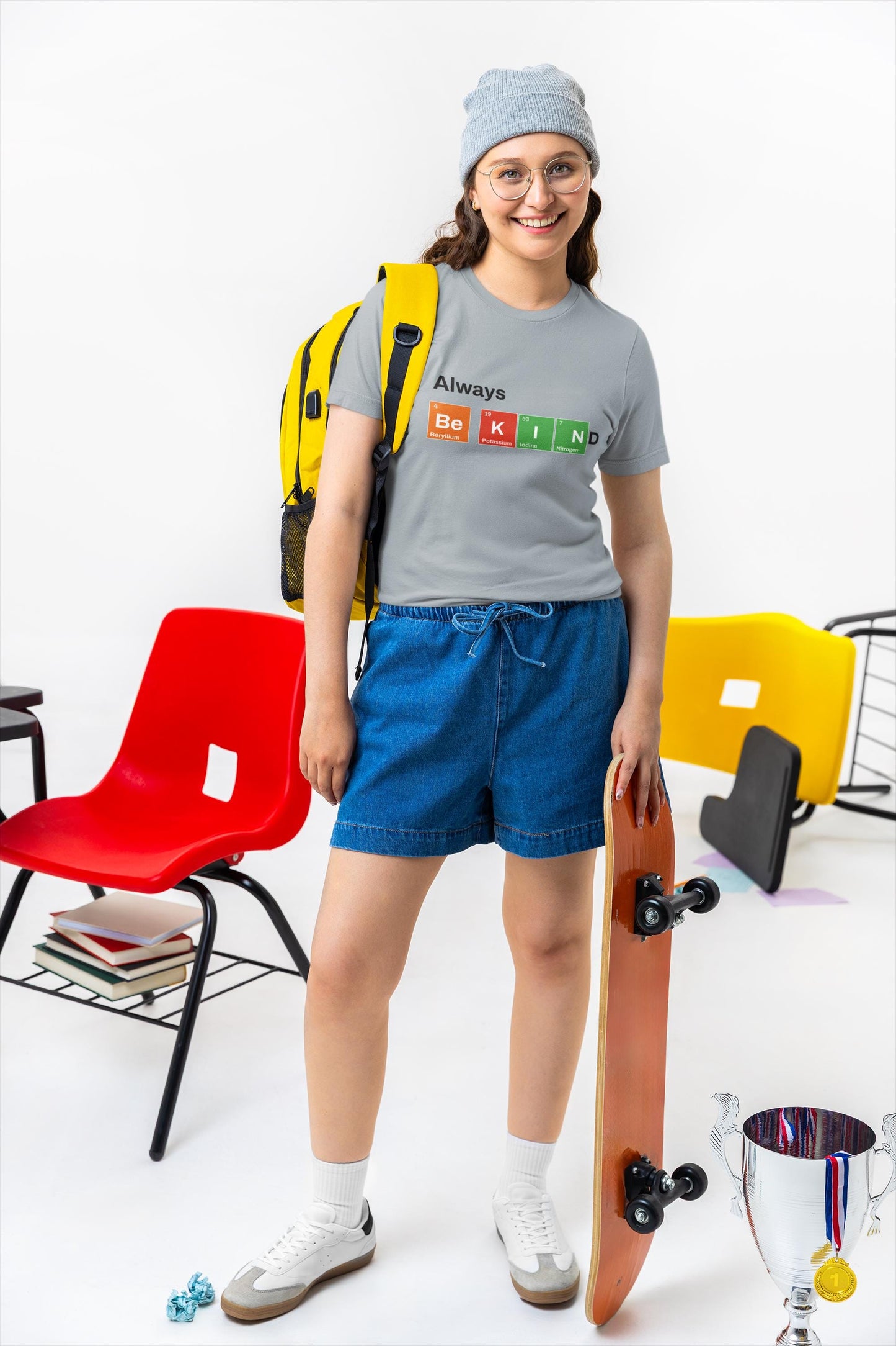 Always Be Kind Youth Short Sleeve Tee, Funny Science Shirt, Graphic Tee Gift for Students, Comfort Colors Casual Wear, Back to School Nerdy