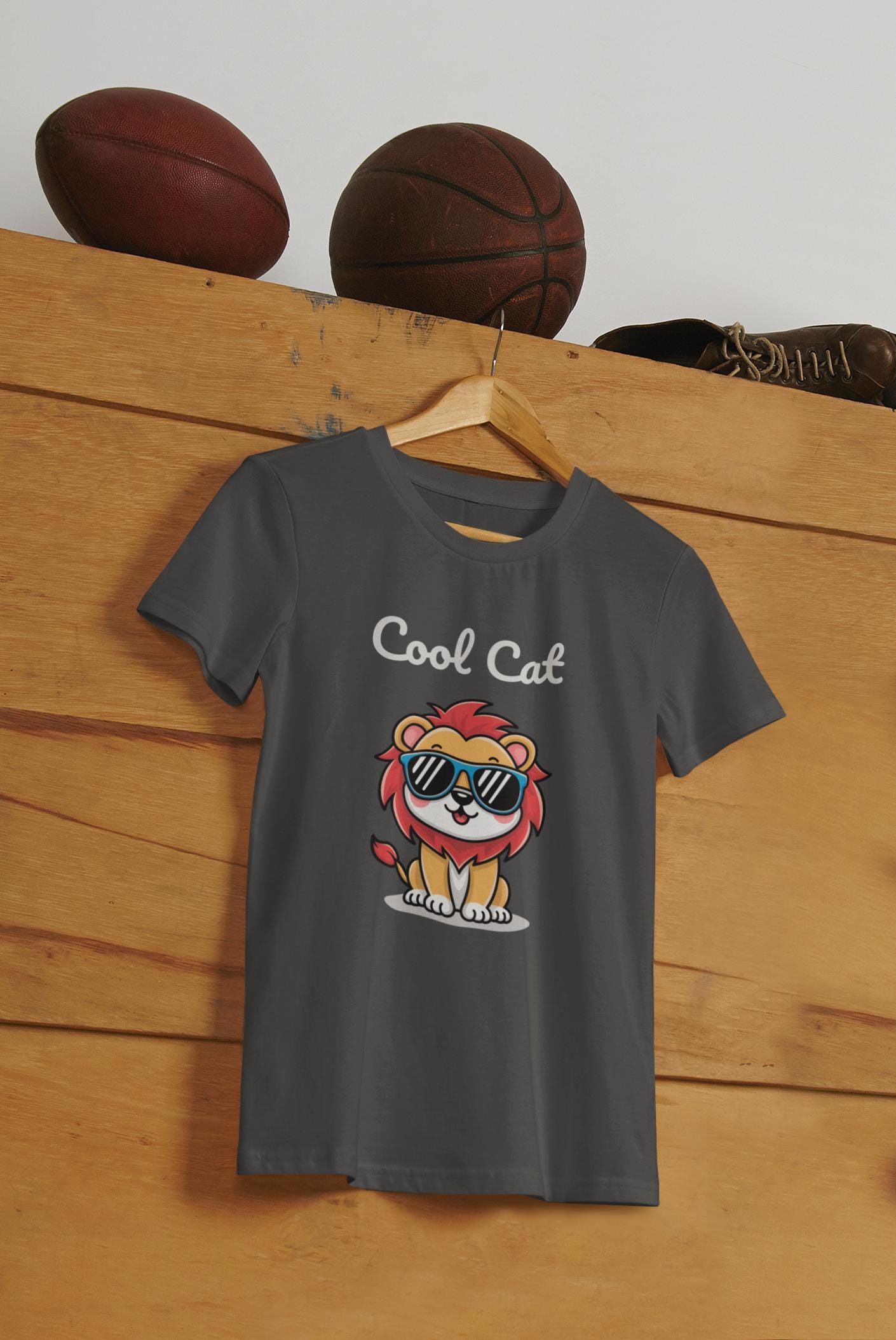 Cool Cat Kids Tee - Fun Animal Shirt, Gift for Children, Birthday Present, Cool Summer Wear, Cute Graphic Tee, Back to School Apparel