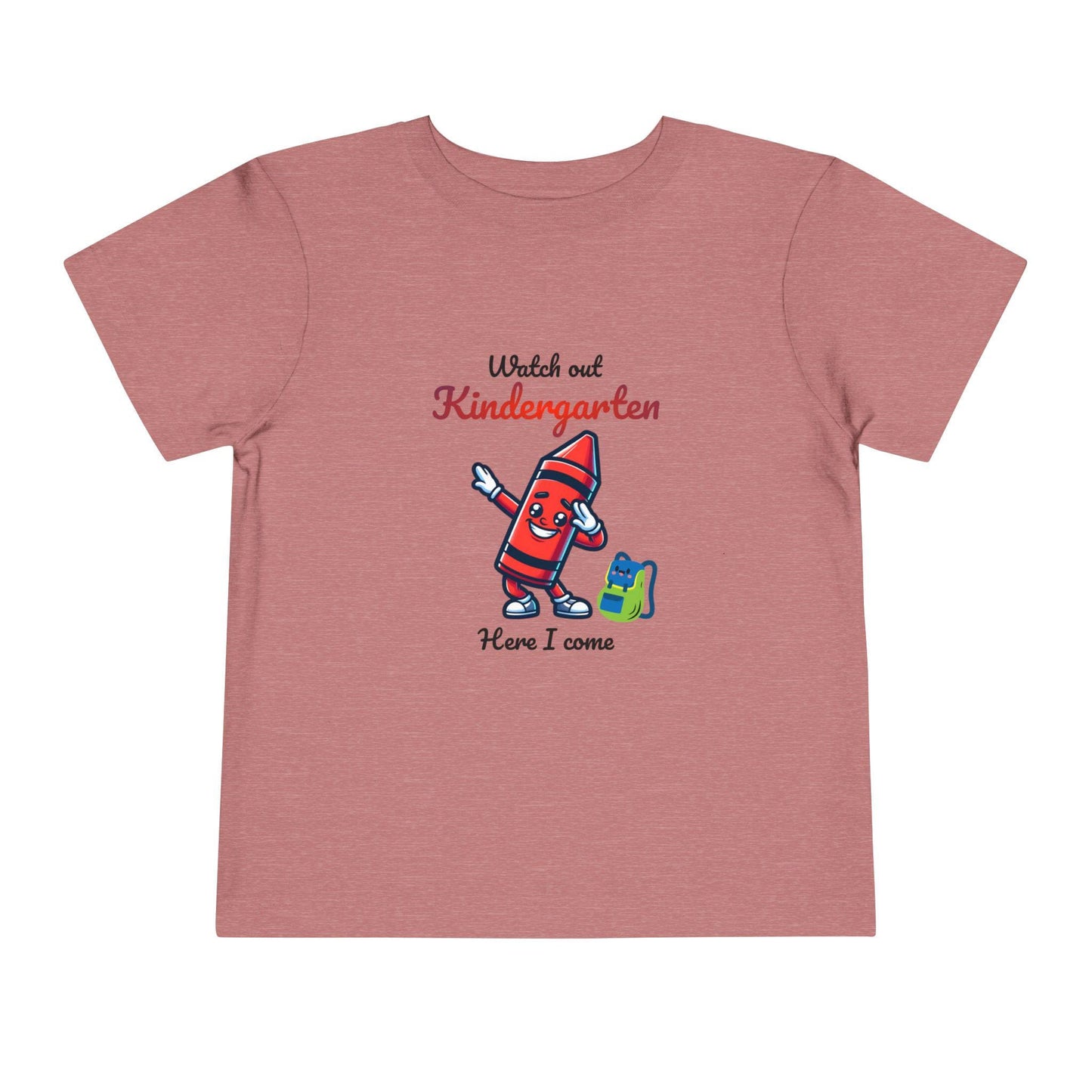Kindergarten-bound Toddler Tee, Watch Out Kindergarten Shirt, Kids Educational T-Shirt, Preschool Tee, Back to School Apparel