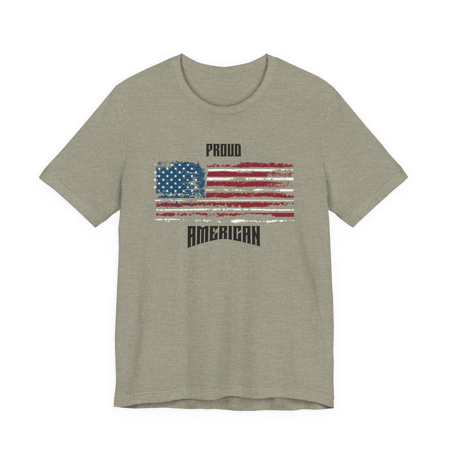 Proud American Graphic Tee, Unisex Short Sleeve Shirt, Patriotic Wear, USA Independence Day, Gift for Veterans, Casual Style