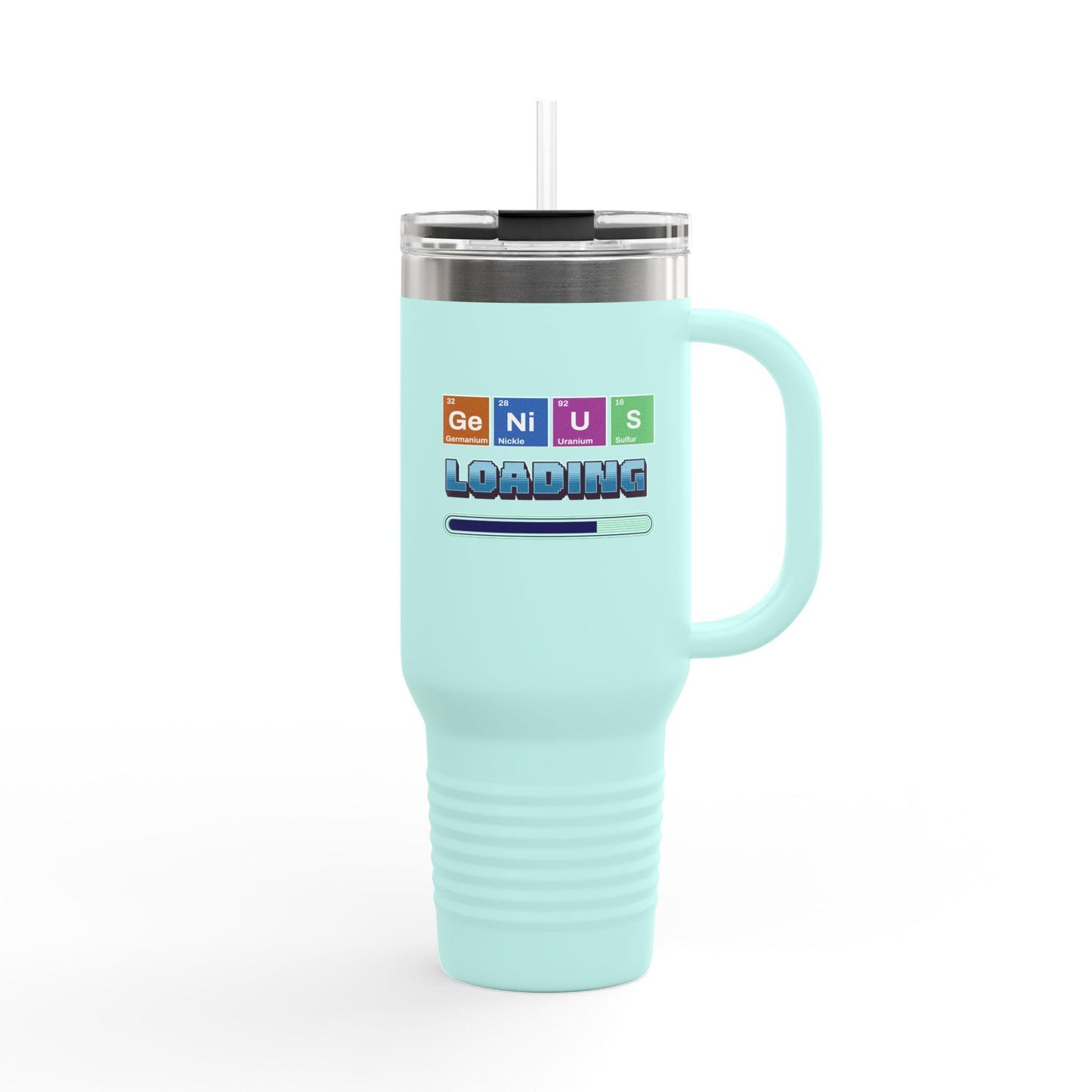 Genius Loading Insulated Travel Mug | 40oz Coffee Tumbler | Perfect Gift for Coffee Lovers, Travel, Home, Office, back to School Refreshment