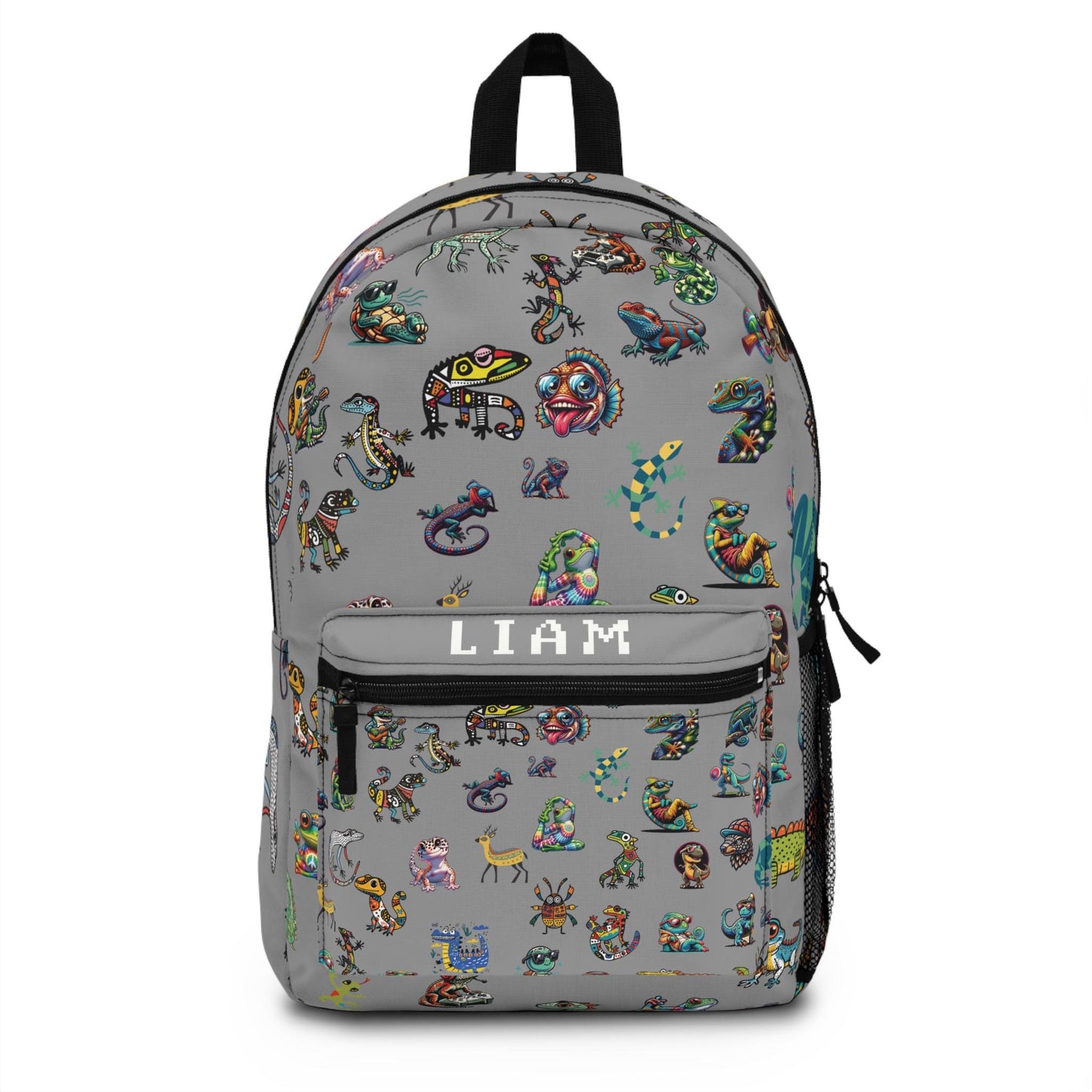 Animal Print Kids Backpack, Personalized School Bag for Elementary & Middle School Kids, Custom Name Bag for Gamer Enthusiast Back-to-School