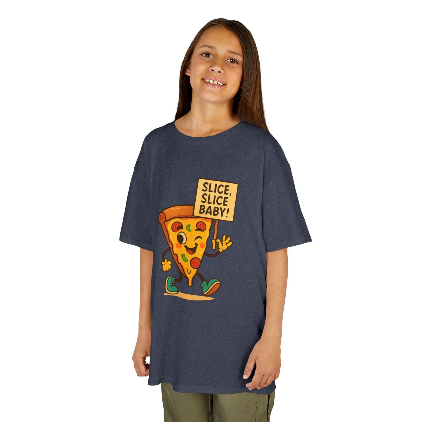 Kids Pizza Graphic Tee, Playful Kids Shirt, Fun Foodie Tee, Fun Pizza Apparel, Gift for Young Food Lovers, Casual Back to School Apparel