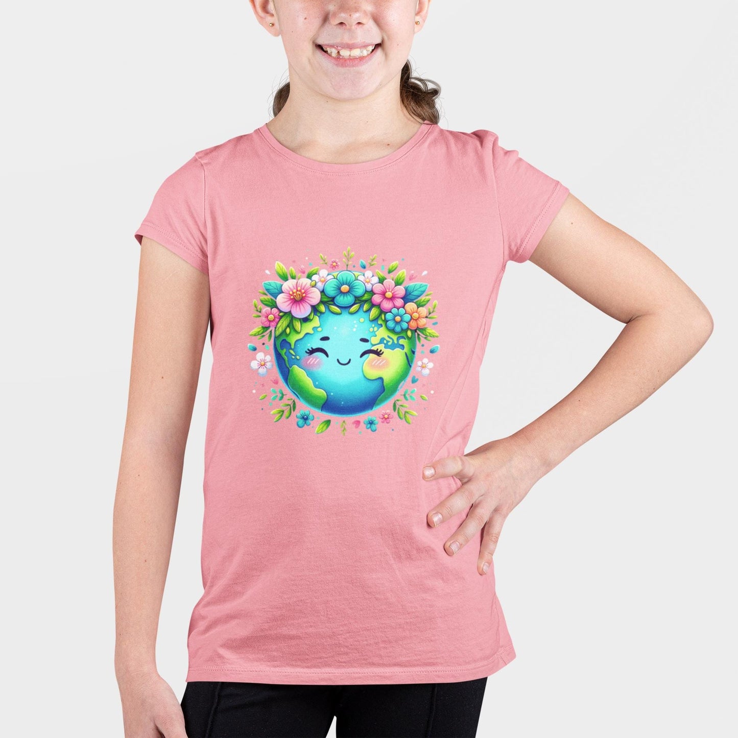 Kids Back to School T-Shirt, Floral Globe Graphic Tee, Fun Shirt for Children, Cool Back to School Clothing for Him and her, Gift For Kids