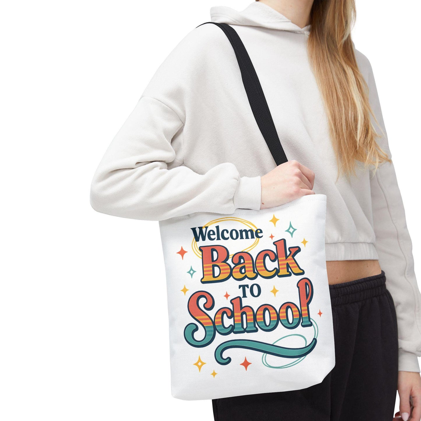 Back to School Tote Bag - Stylish Carryall for Students, School Events, College, Eco-Friendly, Gift for Teacher Appreciation Back to School