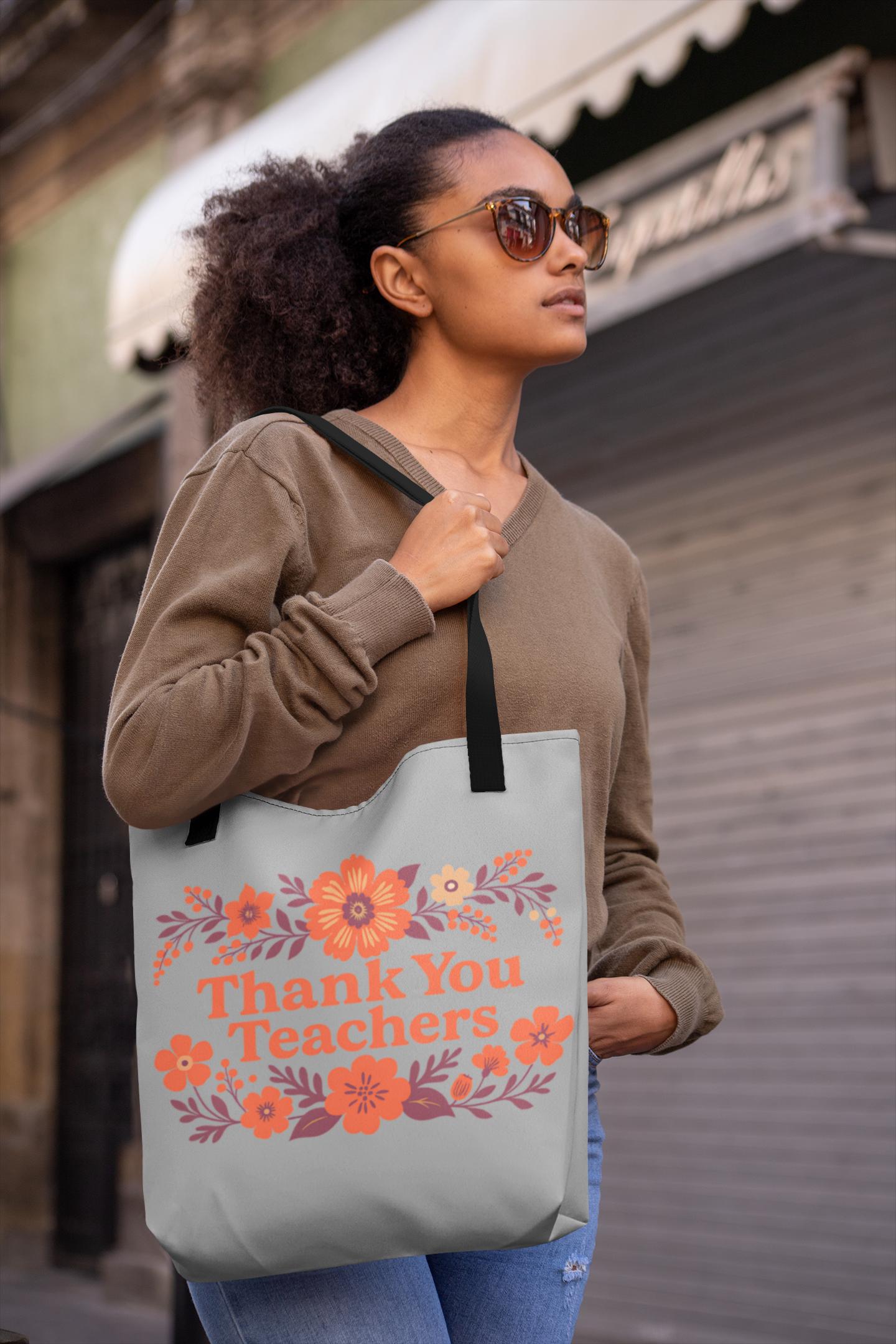 Thank You Teachers - Tote Bag - Perfect Gift for Educators, Back to School, Classroom Essentials, Teacher Appreciation, Eco-Friendly Bag