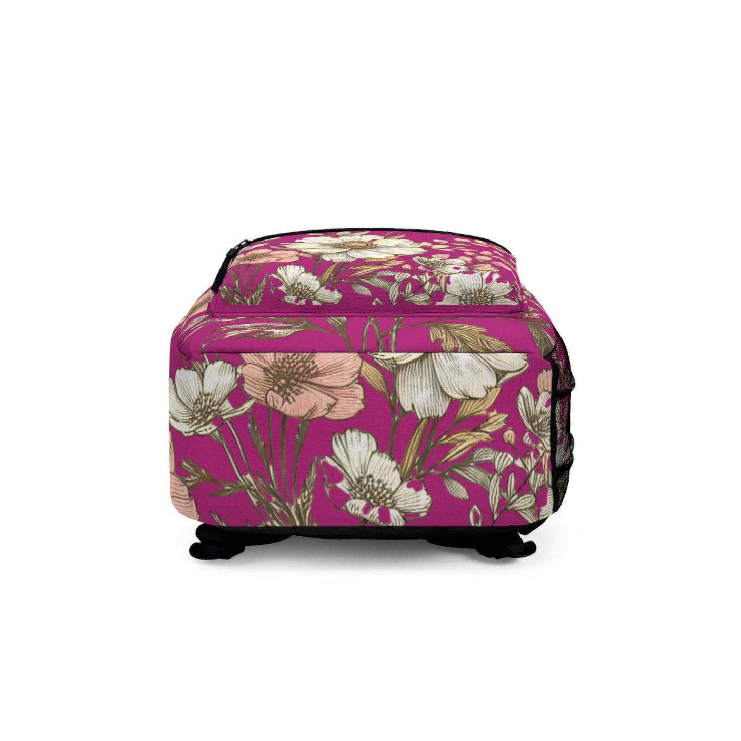 Boho Floral Backpack, Flower School Bag, Flower Print bag, Ideal for Elementary & Middle School Students, Back to School Supply for Students