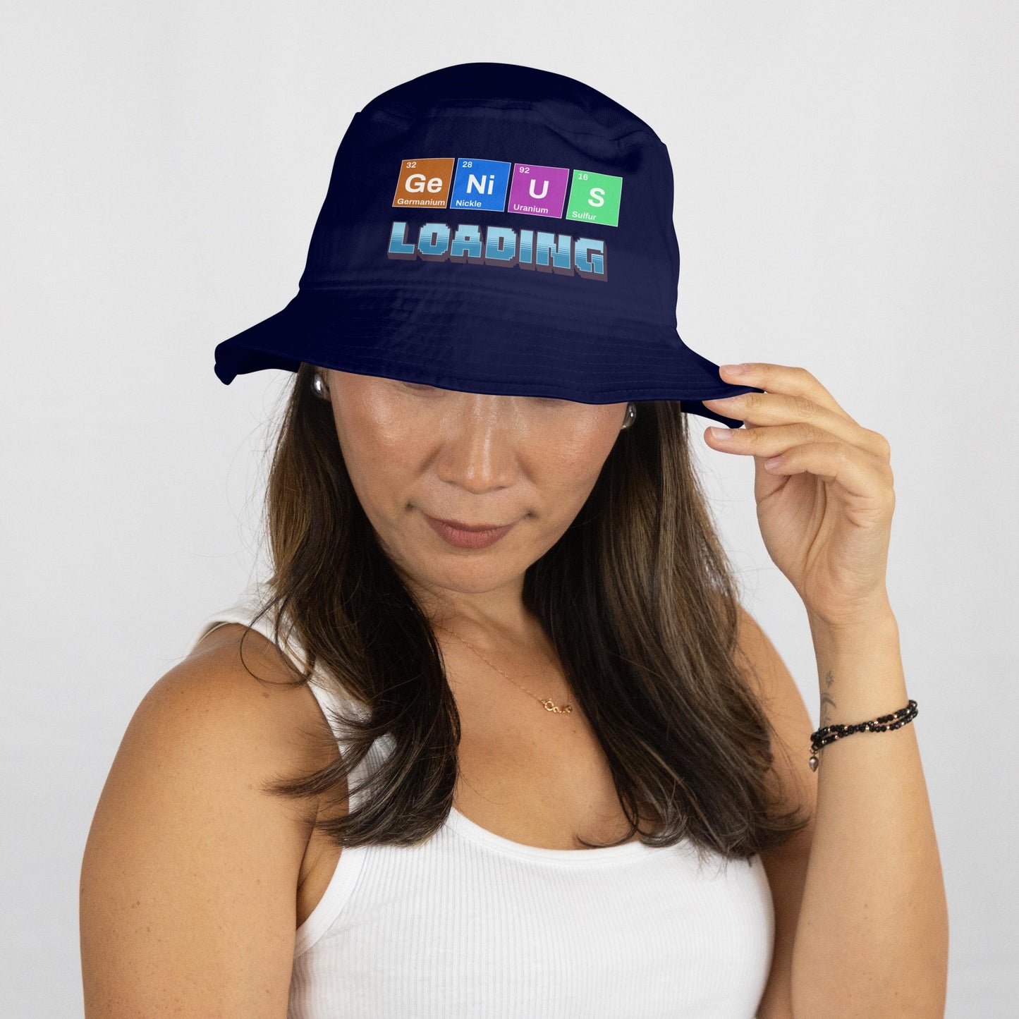 Genius Loading Bucket Hat, Fun Embroidered Hat, Bucket Hat for Hiking, Fun Outdoor Bucket Hat, Cool Teacher Students Bucket Hat Gifts