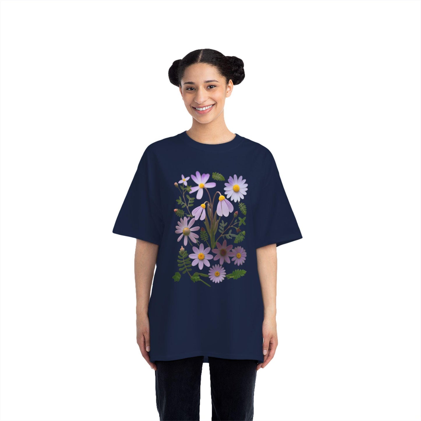 Boho Wildflowers Short-Sleeve T-Shirt, Spring Fashion, Casual Wear, Feminine Tee, Women's Floral Graphic Tee, Comfort Colors Tshirt