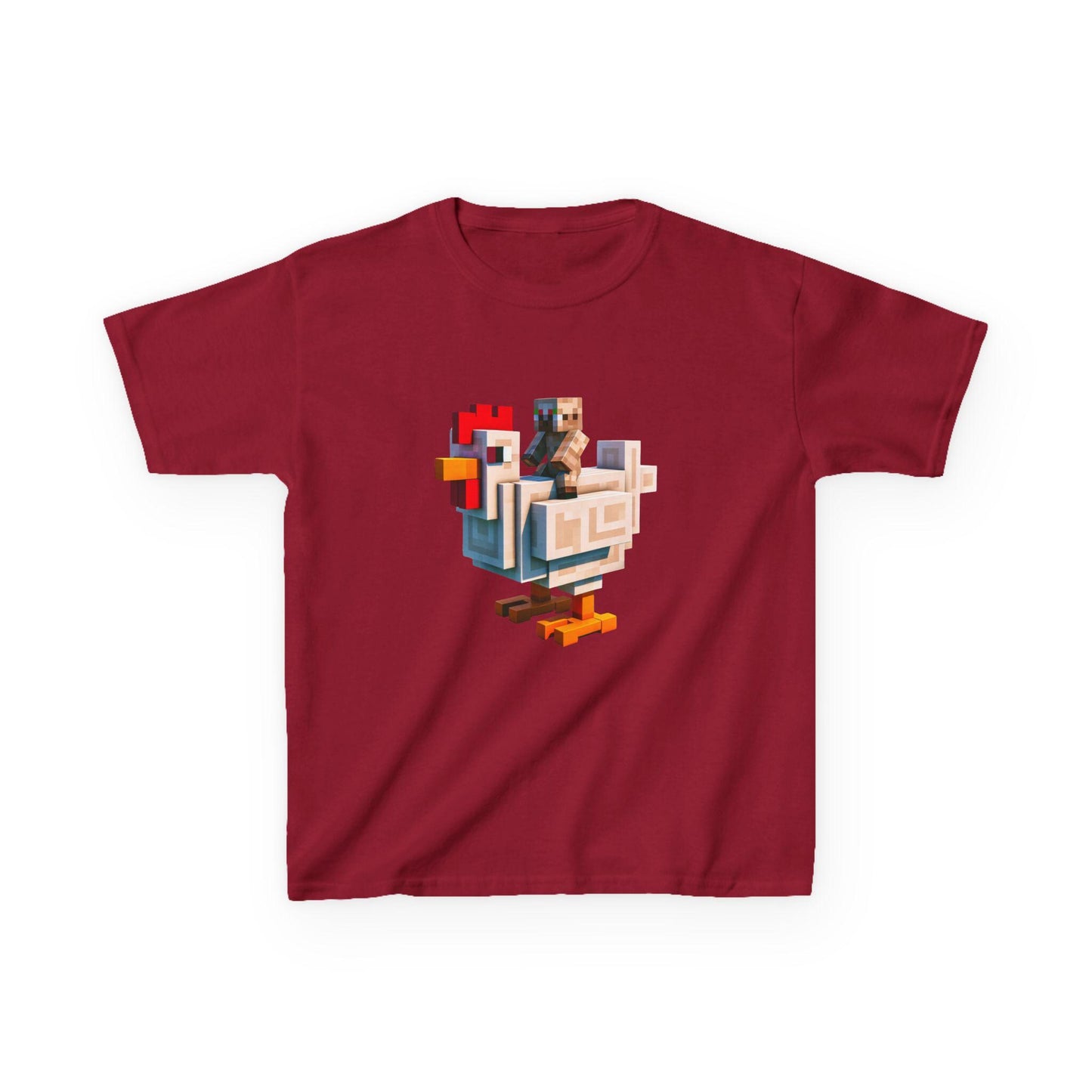 Minecraft Movie Chicken Jockey Kids T-Shirt, Fun Graphic Tee for Playtime, Cool Gift for Birthdays, School Days, Casual Back to School Wear