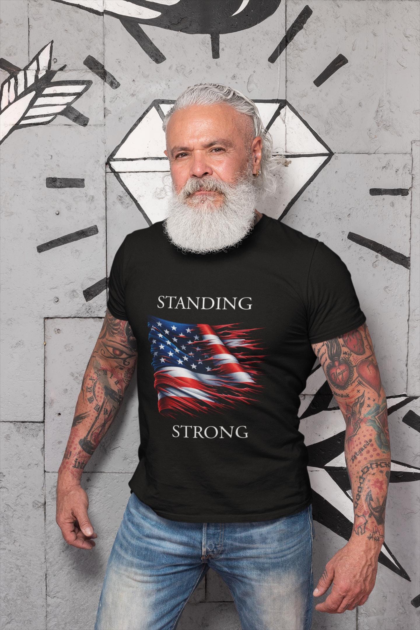 Patriotic Freedom T-Shirt | Short Sleeve Tee, American Flag Shirt, July 4th Apparel, Gift for Veterans, Stand Strong Tee, Red White Blue