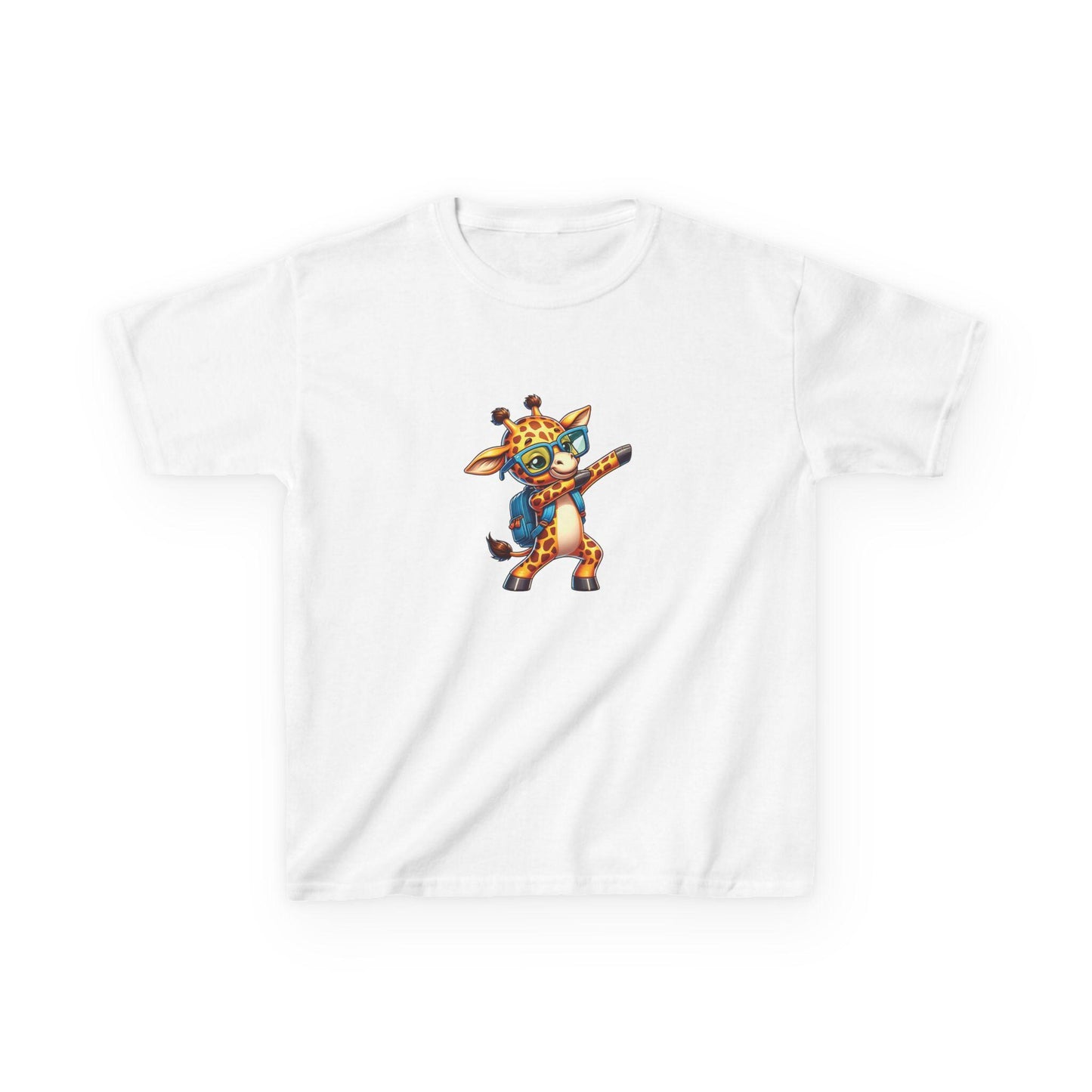 Kids Back to School Happy Giraffe T-Shirt, Floral Globe Graphic Tee, Fun Shirt for Children, Cool Back to School Clothing for Him and Her